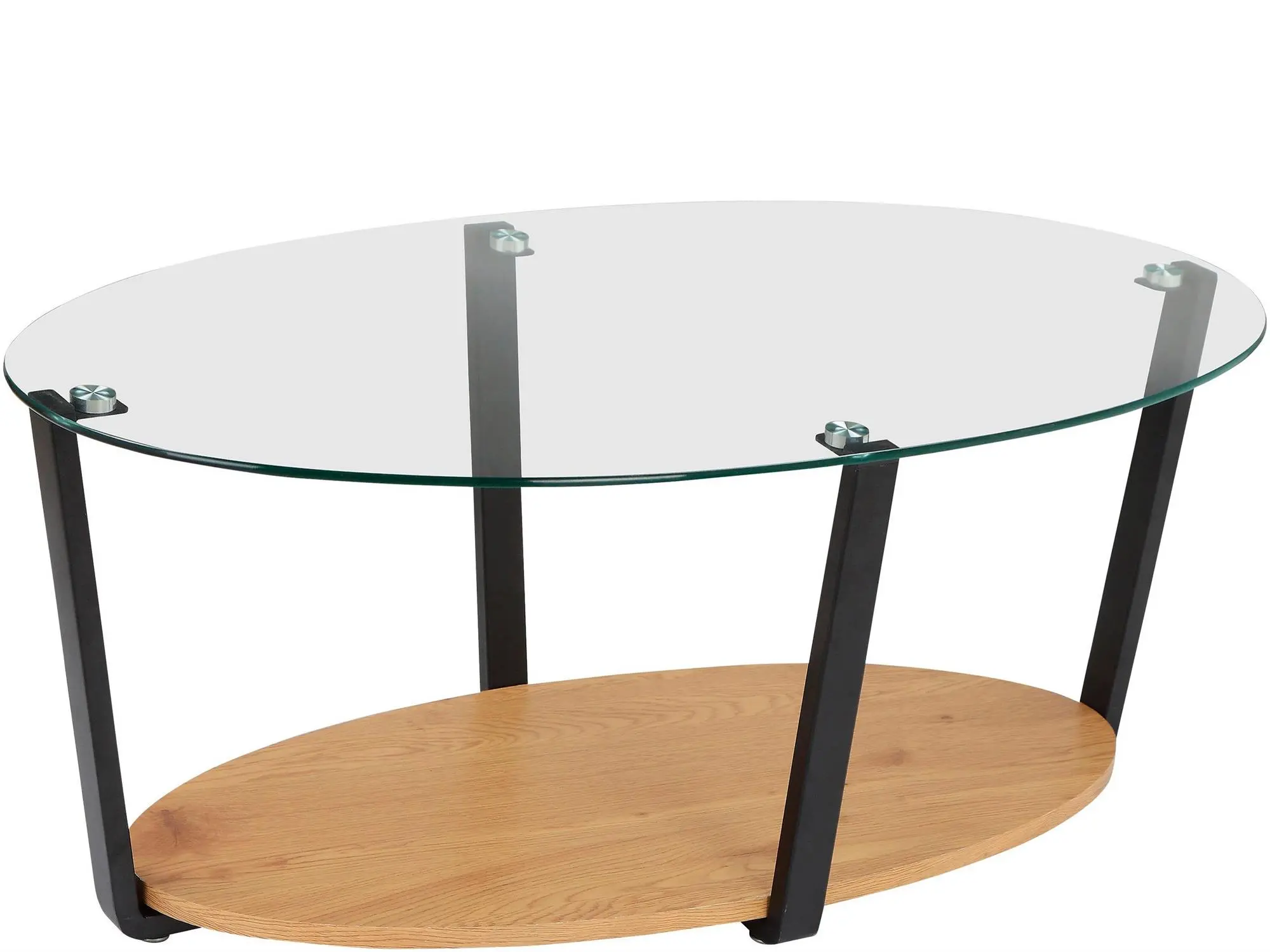 Nessa Oak and Glass Coffee Table-4