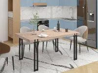 Kent Light Oak Dining Table with Metal Legs