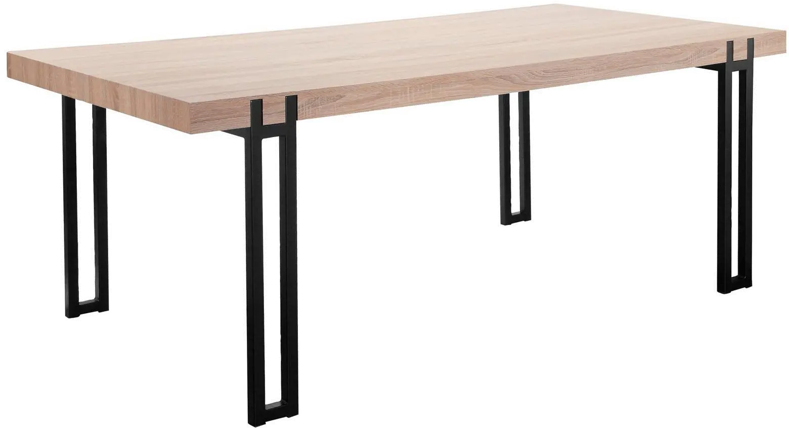 Kent Light Oak Dining Table with Metal Legs-1