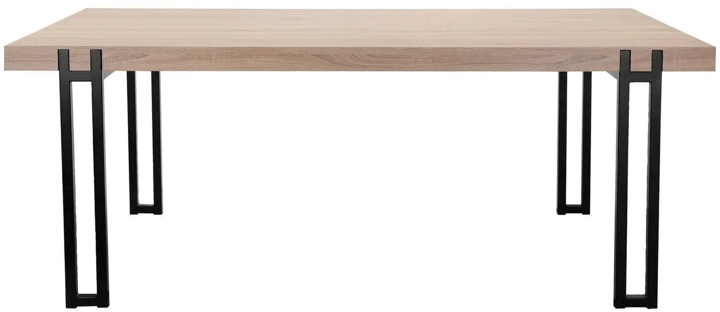 Kent Light Oak Dining Table with Metal Legs-3