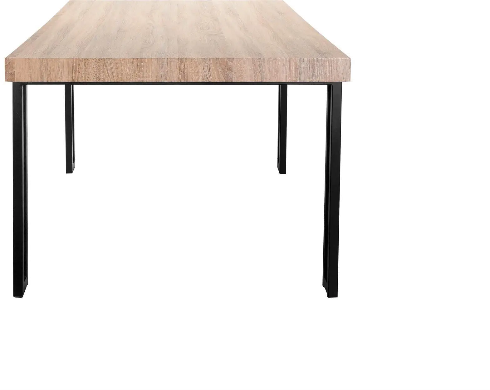 Kent Light Oak Dining Table with Metal Legs-4