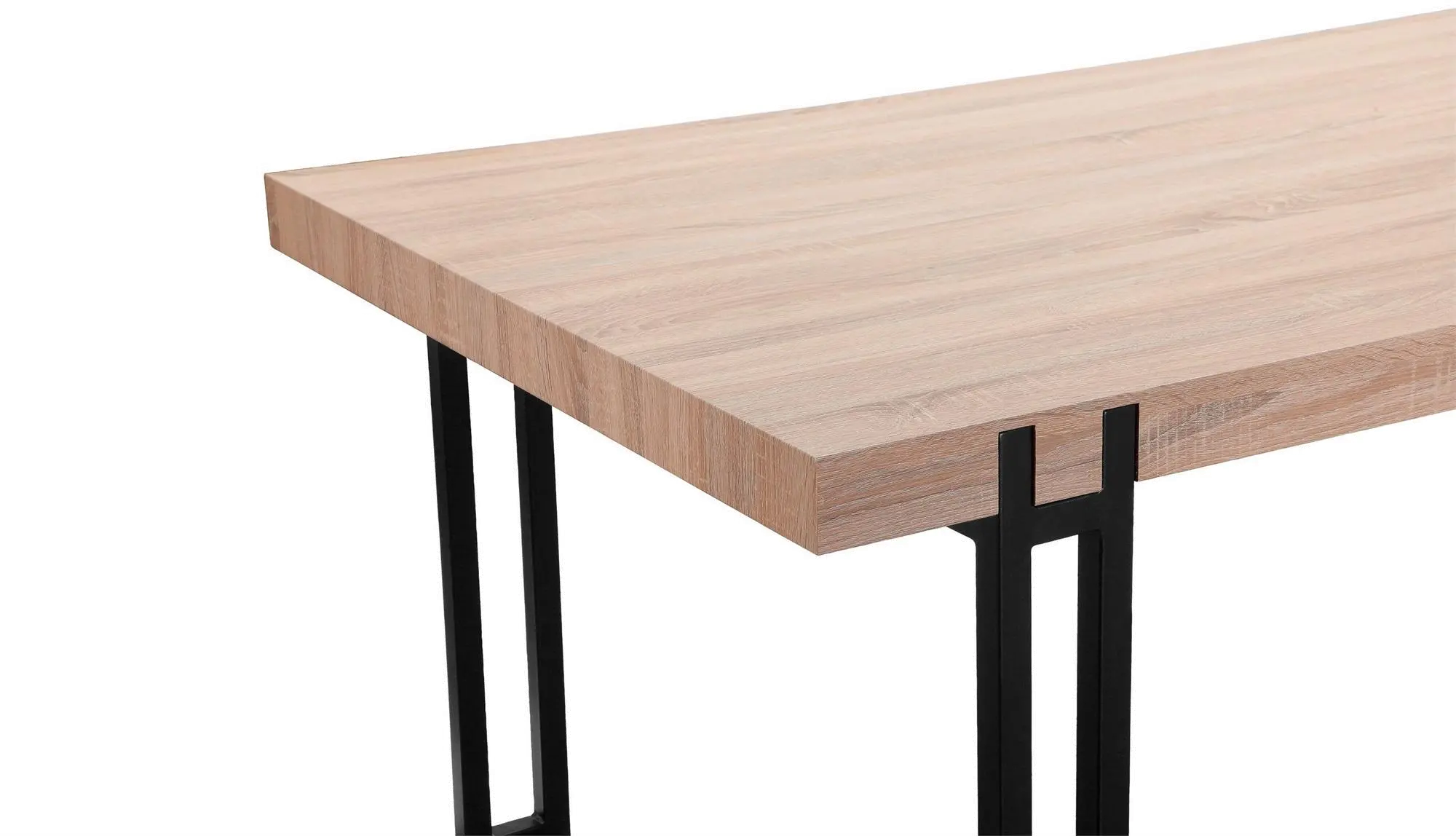 Kent Light Oak Dining Table with Metal Legs-5