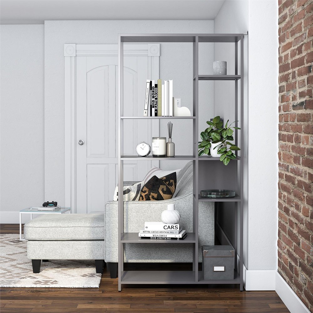Mission District Gray Bookcase