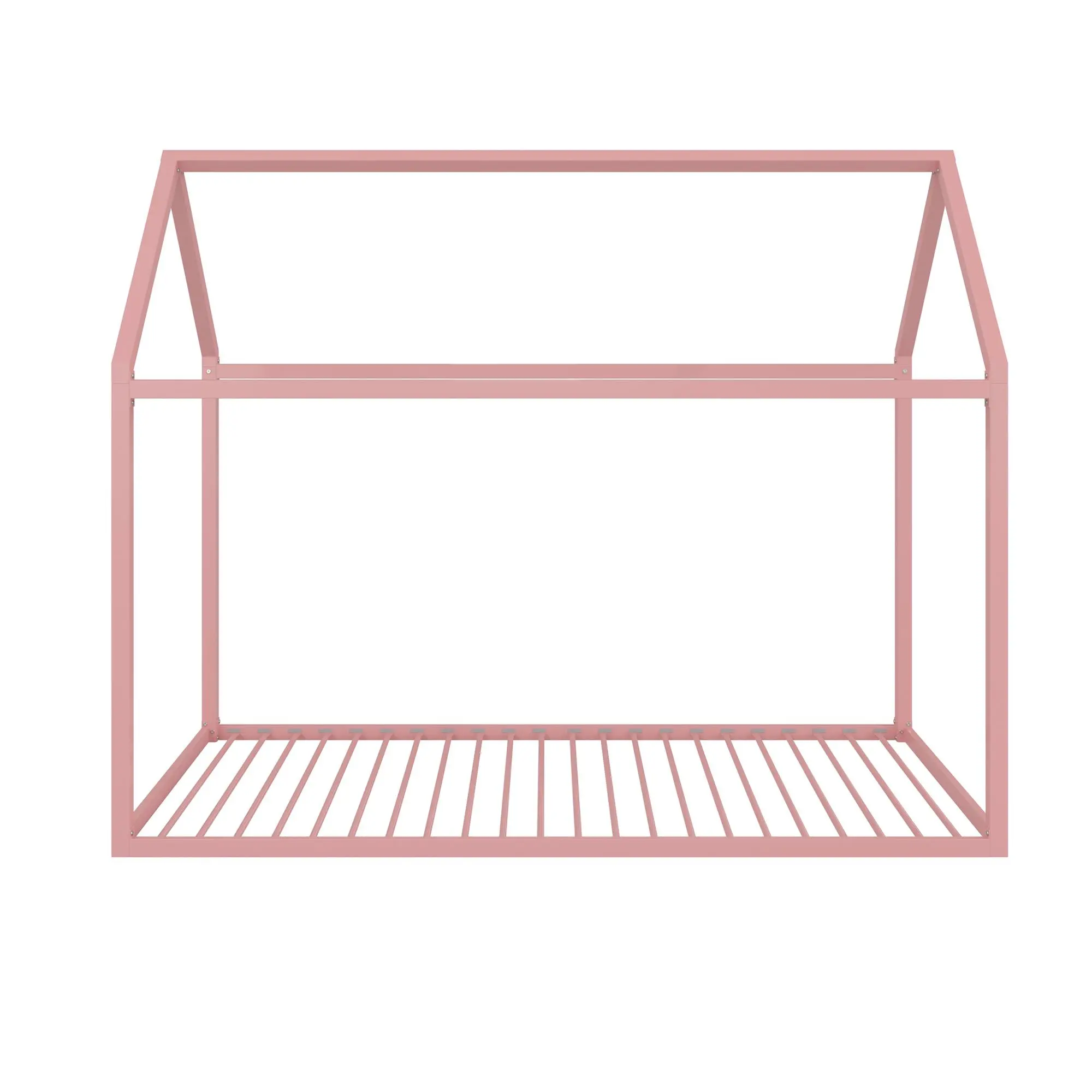 Little Seeds Skyler Blush Pink Metal Montessori House Twin Bed-4