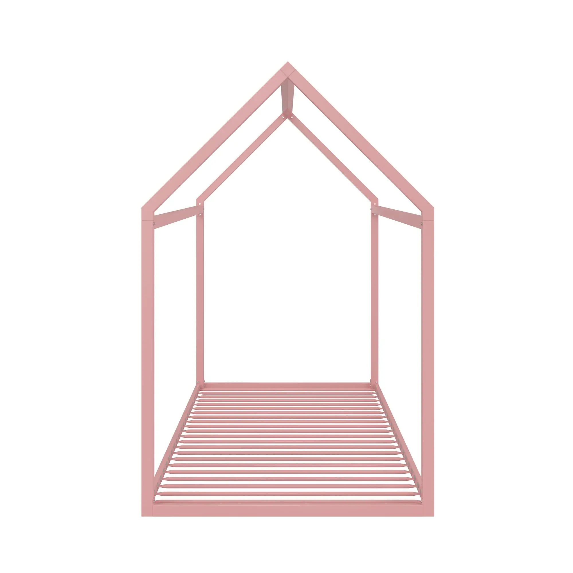Little Seeds Skyler Blush Pink Metal Montessori House Twin Bed-5