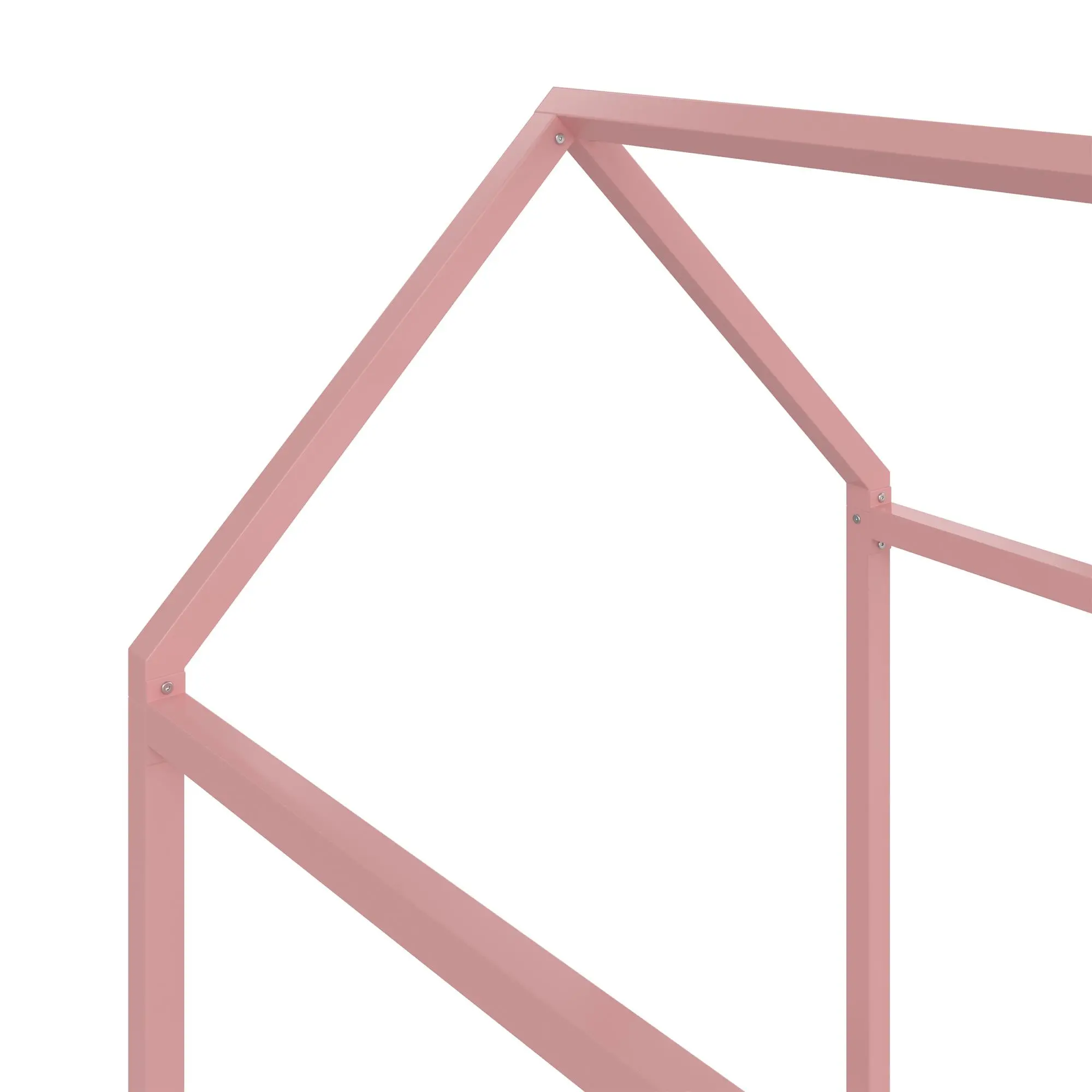 Little Seeds Skyler Blush Pink Metal Montessori House Twin Bed-7