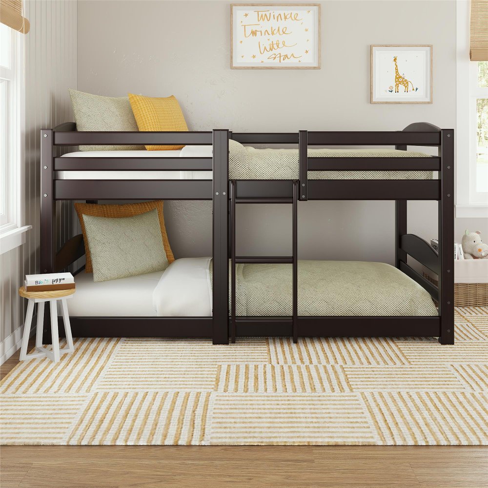 Birley Espresso Twin Over Twin Low Wood Bunk Bed