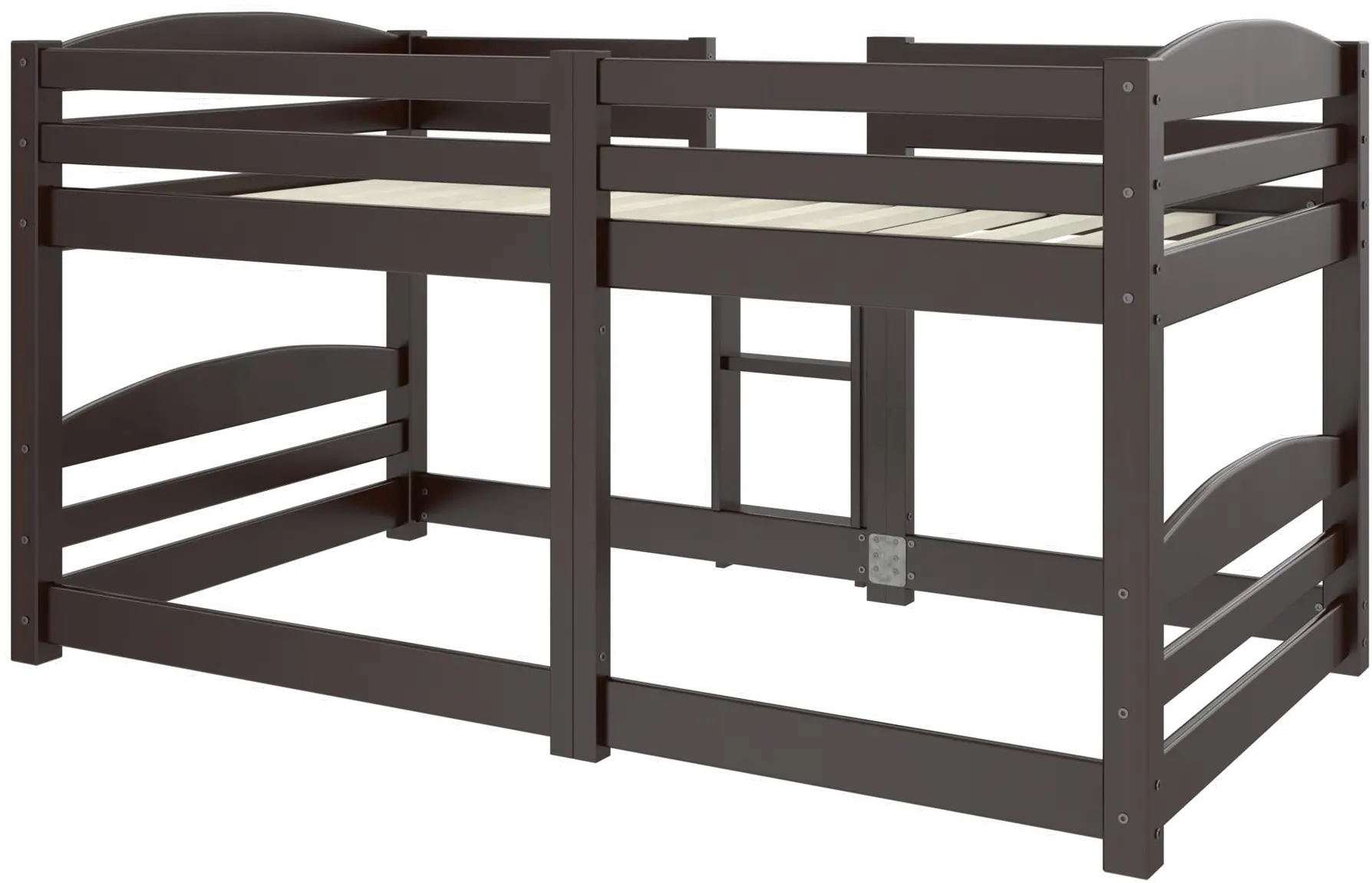 Birley Espresso Twin Over Twin Low Wood Bunk Bed-5