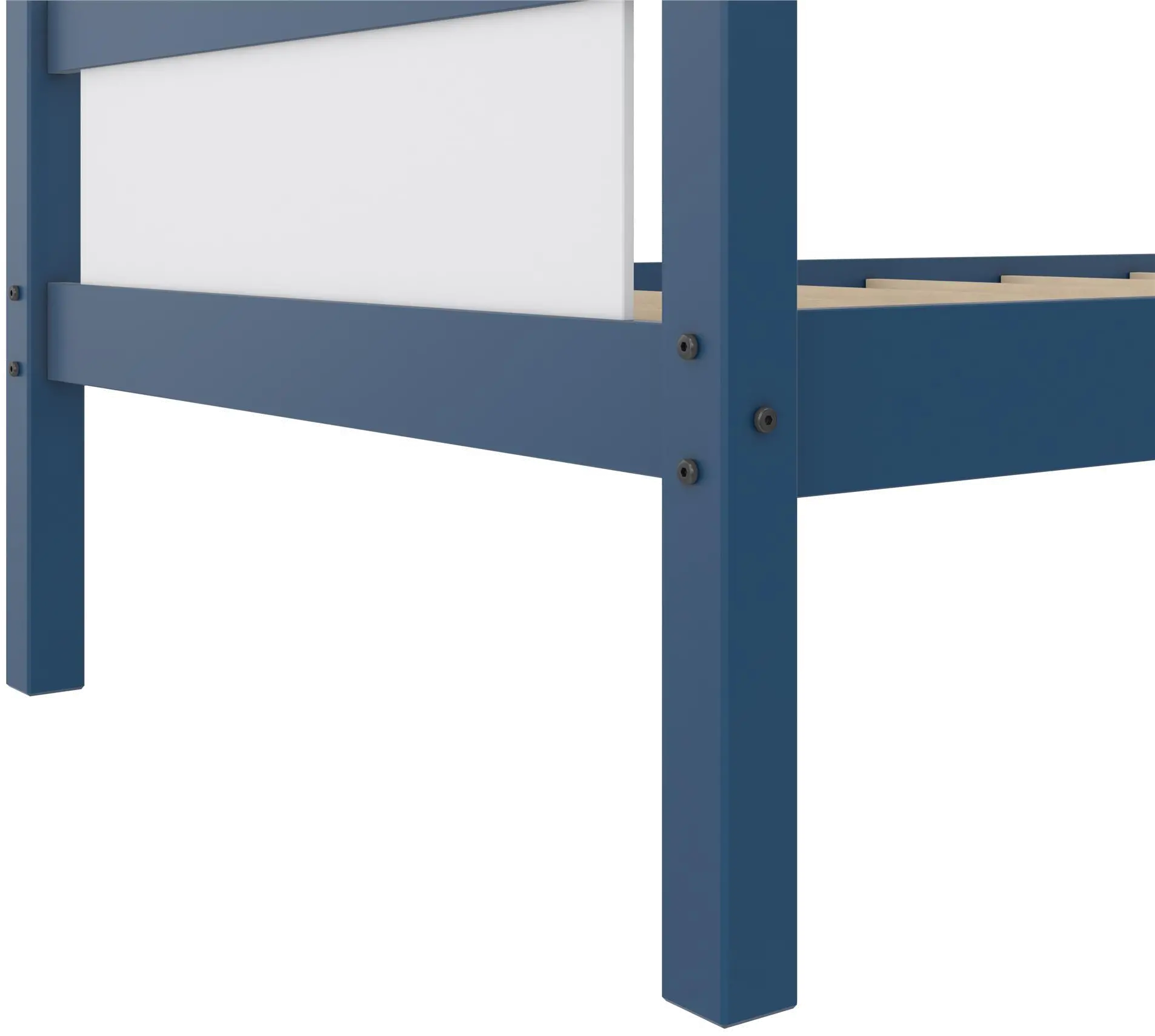Adrian Navy Blue Wood Twin over Twin Bunk Bed-11
