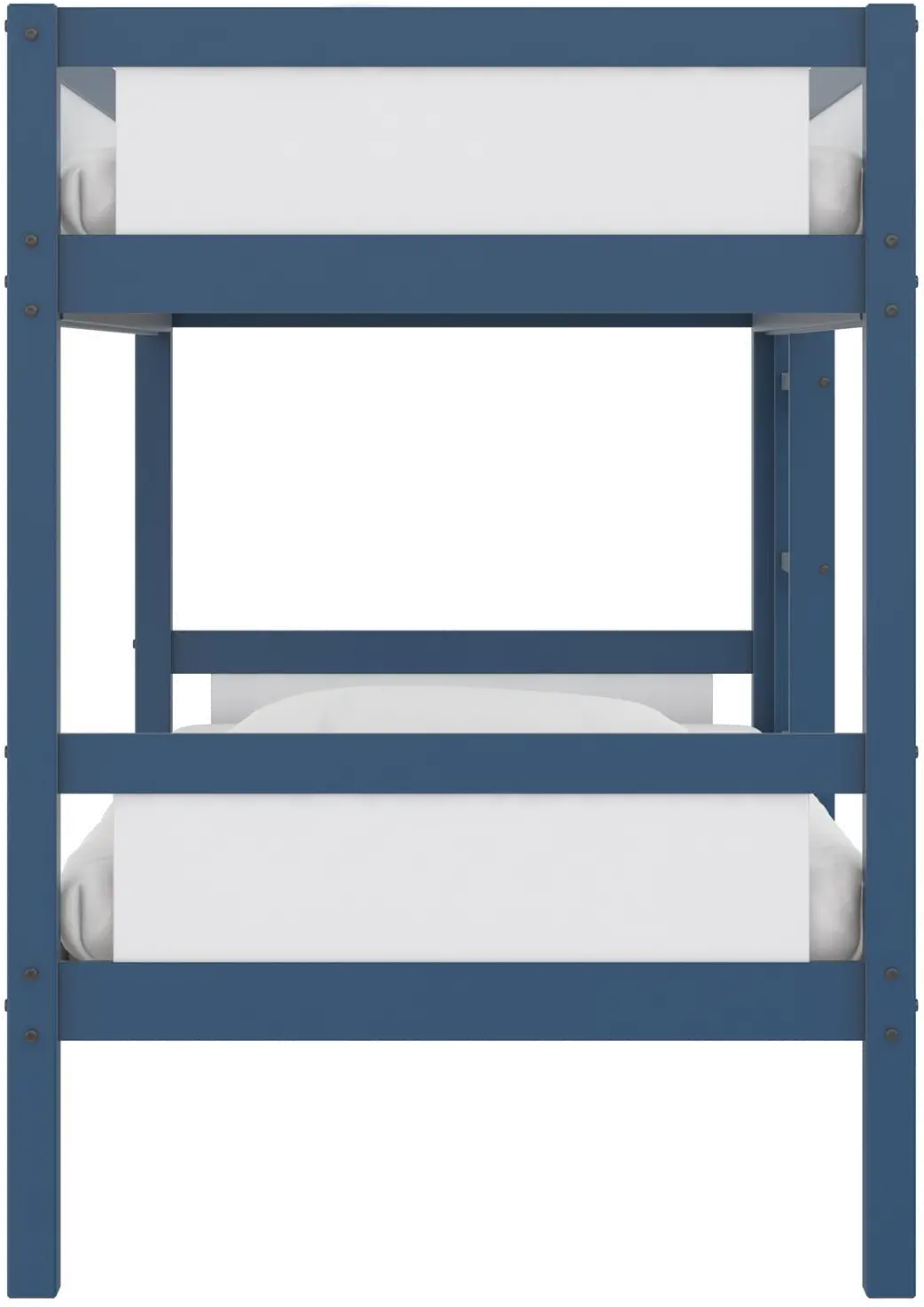 Adrian Navy Blue Wood Twin over Twin Bunk Bed-5