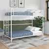 Daven Off White Metal Twin over Twin Bunk Bed