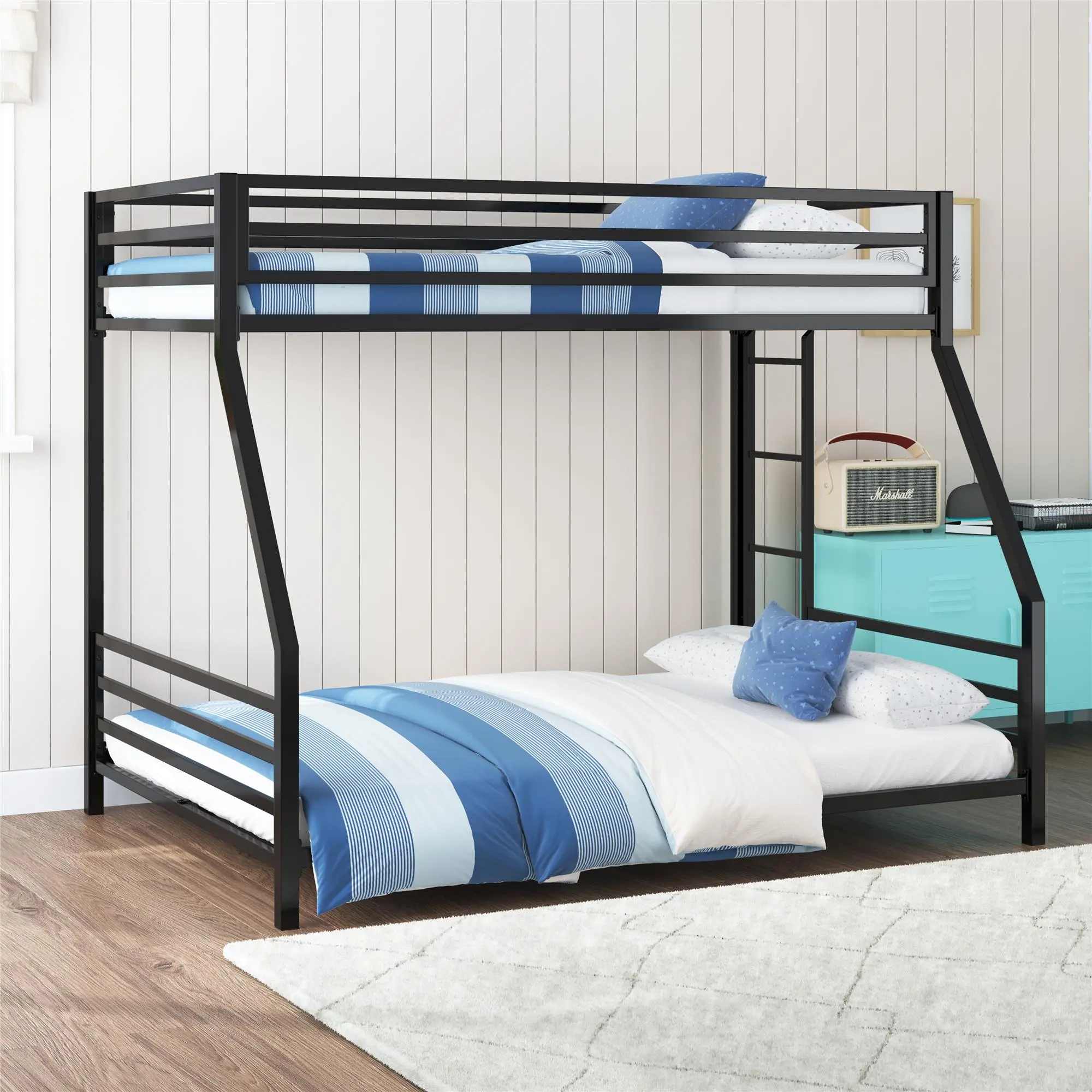 Coen Black Metal Twin over Full Bunk Bed-2