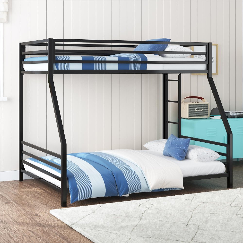 Coen Black Metal Twin over Full Bunk Bed