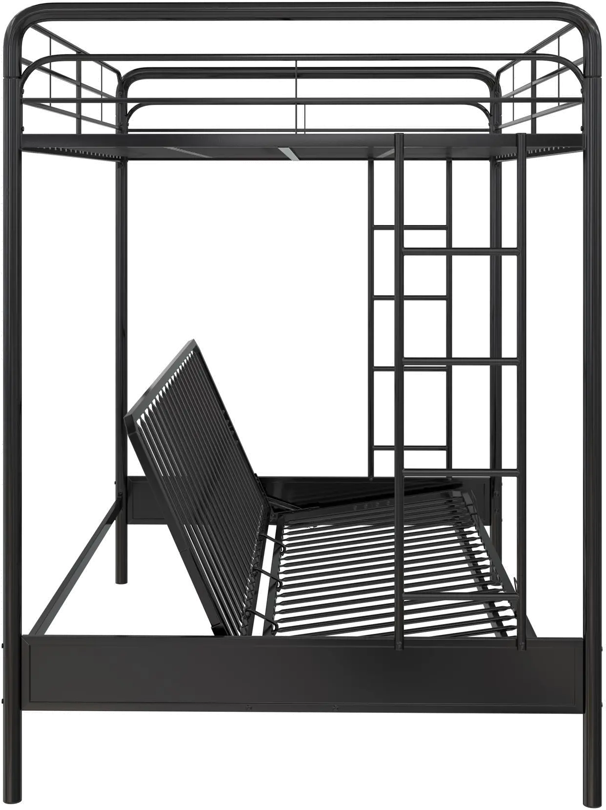 Sammie Black Full over Futon Metal Bunk Bed-5