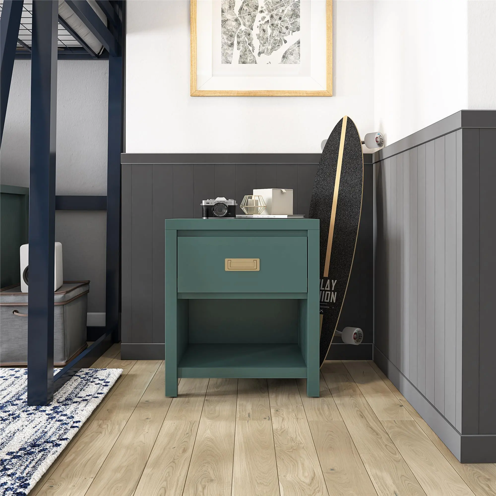 Monarch Hill Haven Hunter Green Kids Nightstand-2