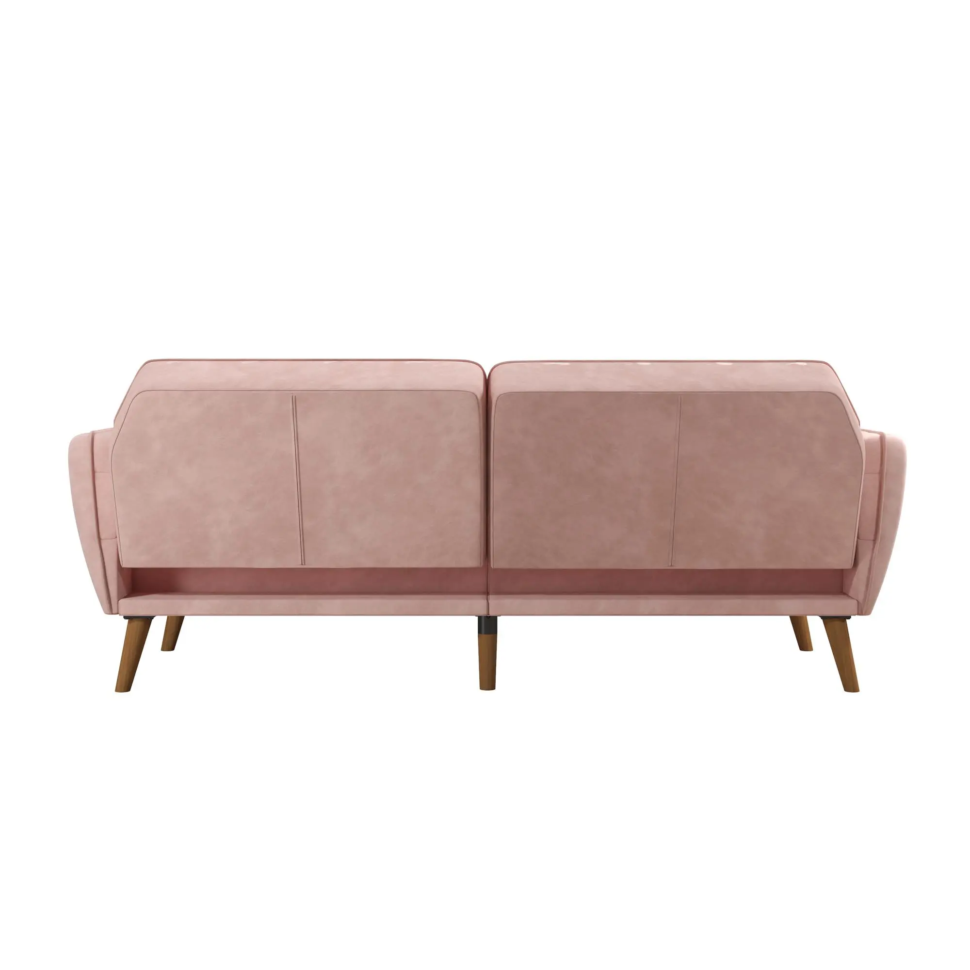 Tallulah Pink Velvet Memory Foam Futon-8