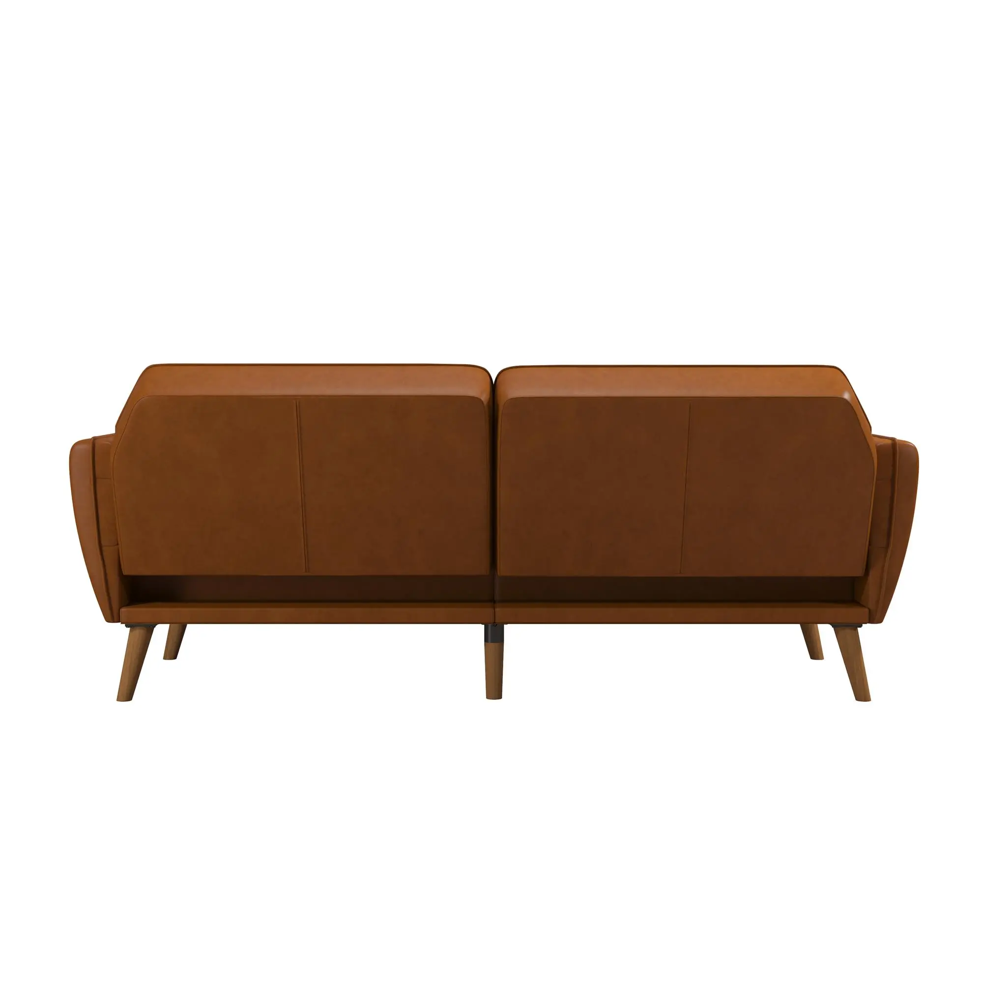 Tallulah Camel Faux Leather Memory Foam Futon-8