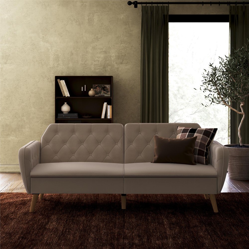 Tallulah Tan Memory Foam Futon