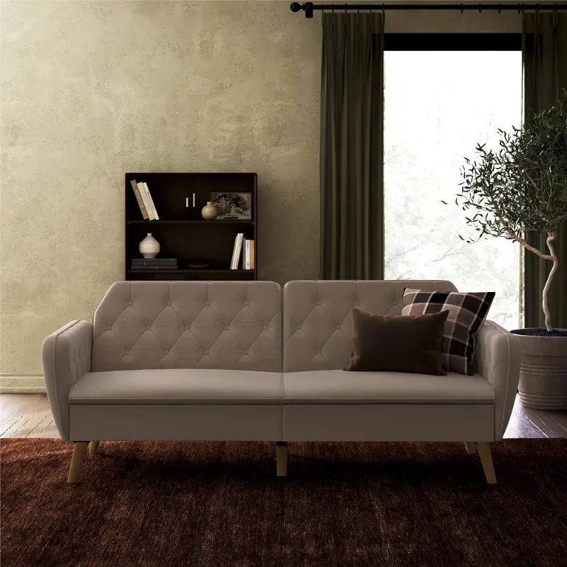 Tallulah Tan Memory Foam Futon