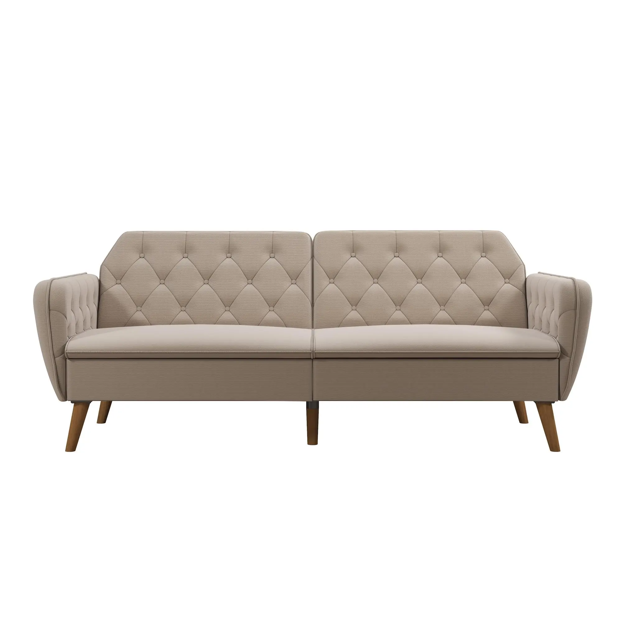 Tallulah Tan Memory Foam Futon-1