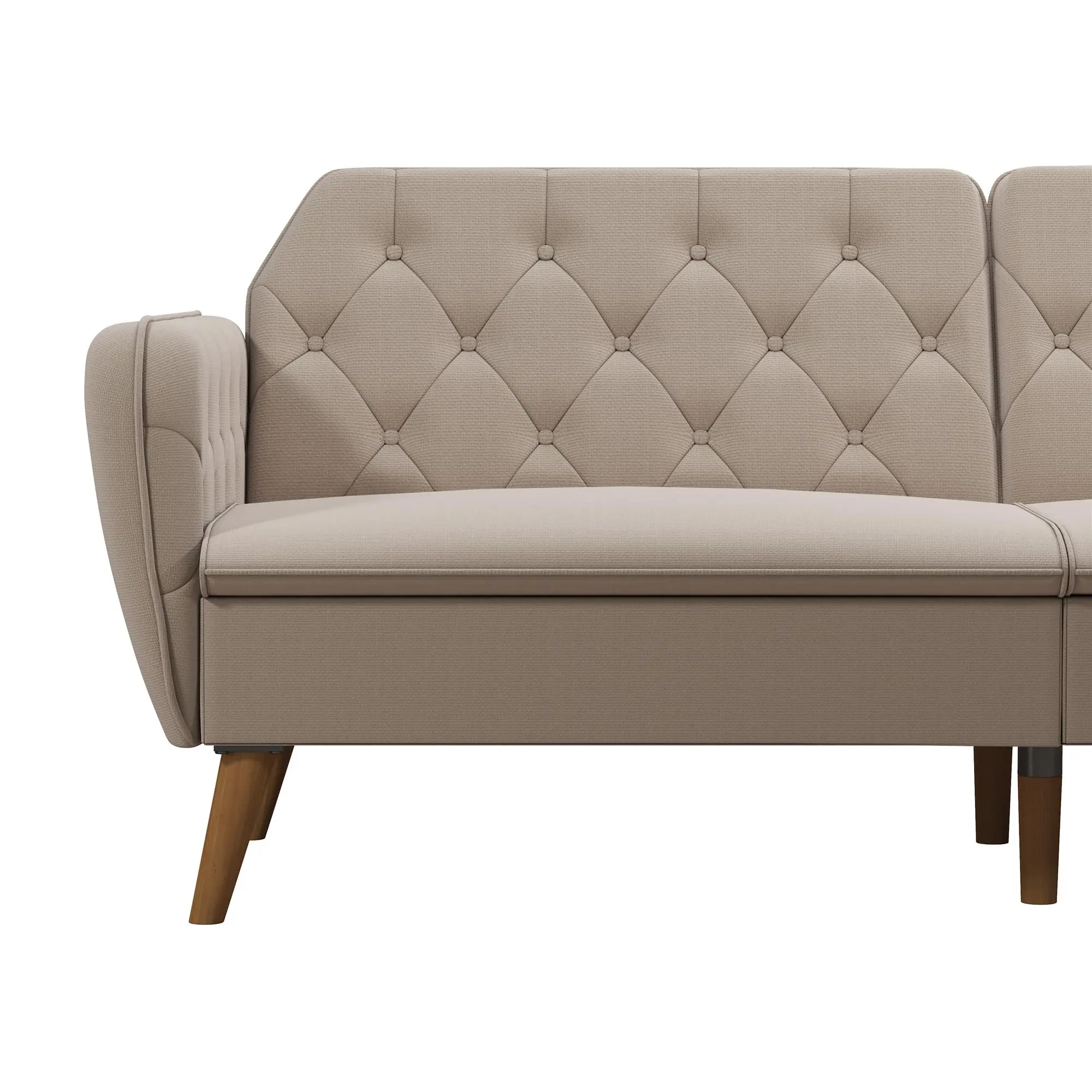 Tallulah Tan Memory Foam Futon-9