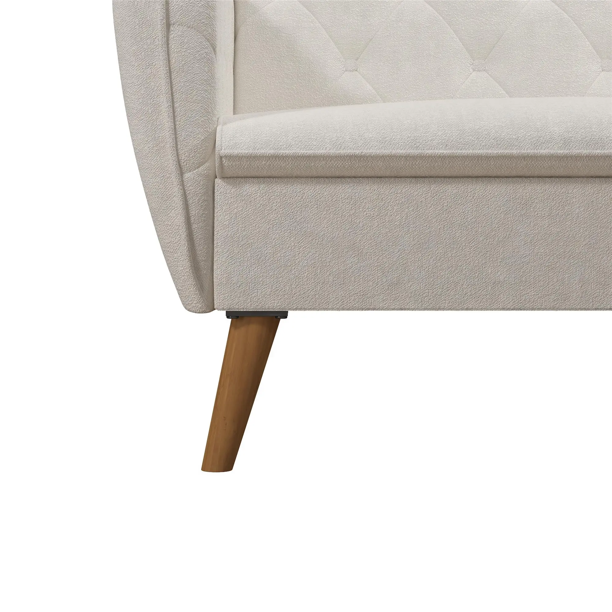 Tallulah Ivory Boucle Memory Foam Futon-10