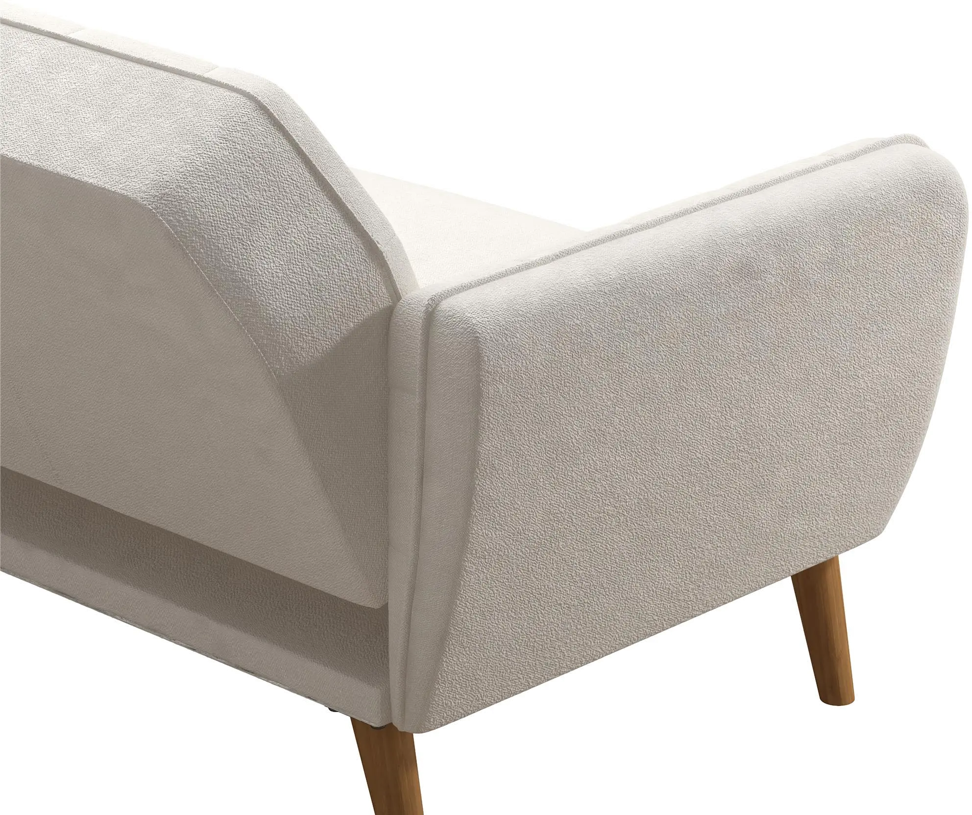 Tallulah Ivory Boucle Memory Foam Futon-11