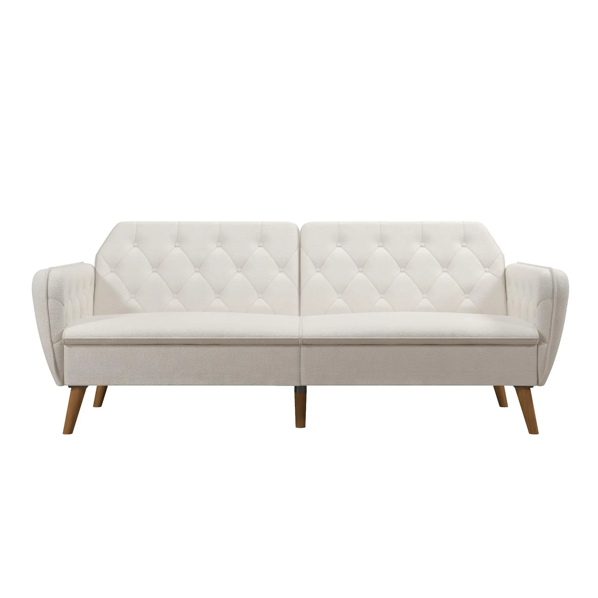 Tallulah Ivory Boucle Memory Foam Futon-1