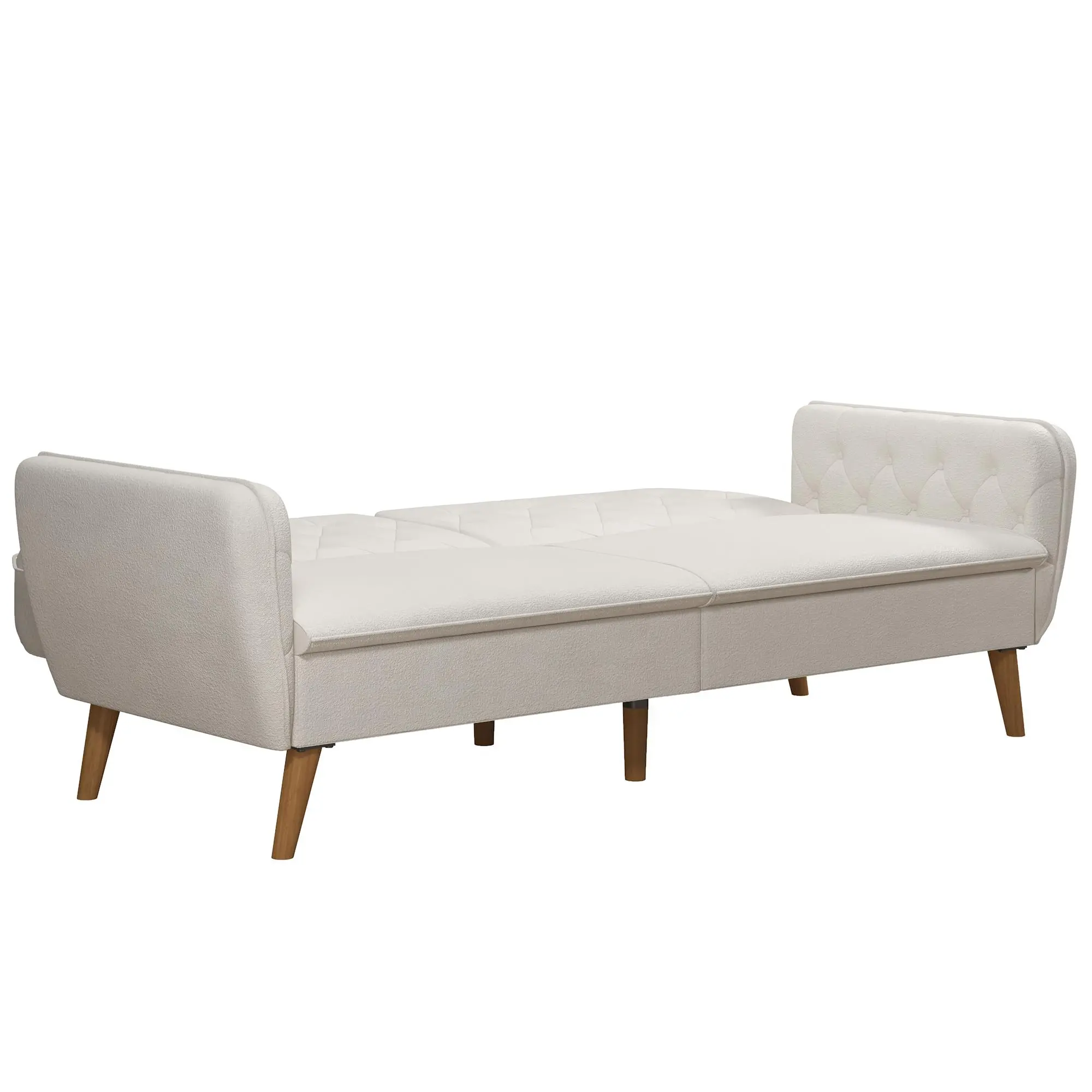Tallulah Ivory Boucle Memory Foam Futon-6
