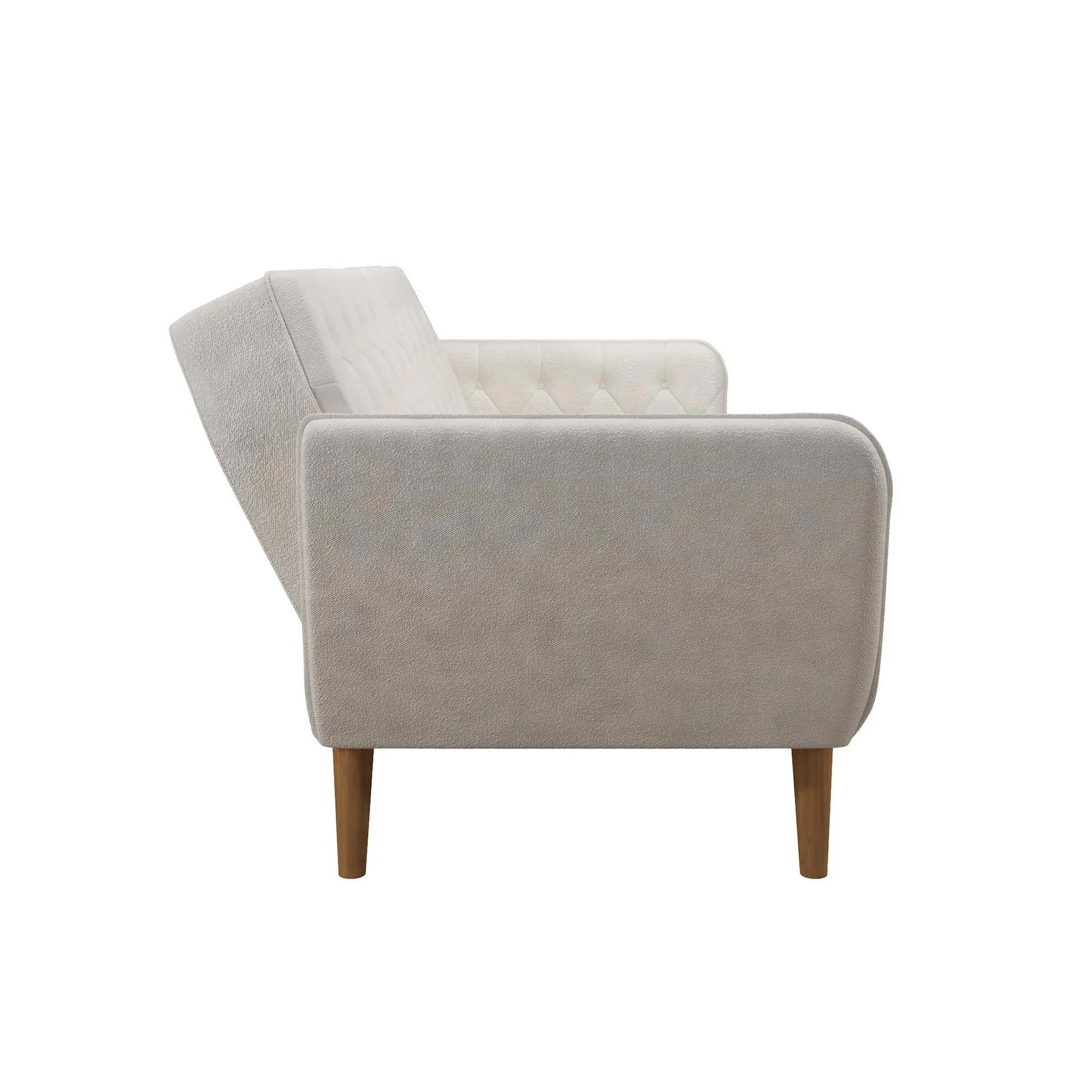 Tallulah Ivory Boucle Memory Foam Futon-7