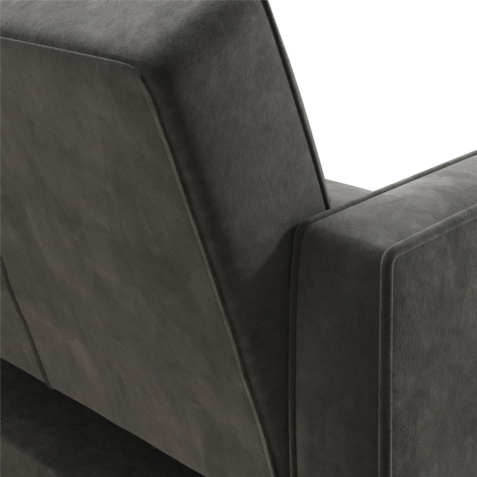 Penelope Dark Gray Velvet Sofa Bed-11