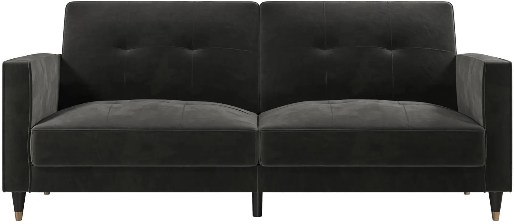 Penelope Dark Gray Velvet Sofa Bed-1