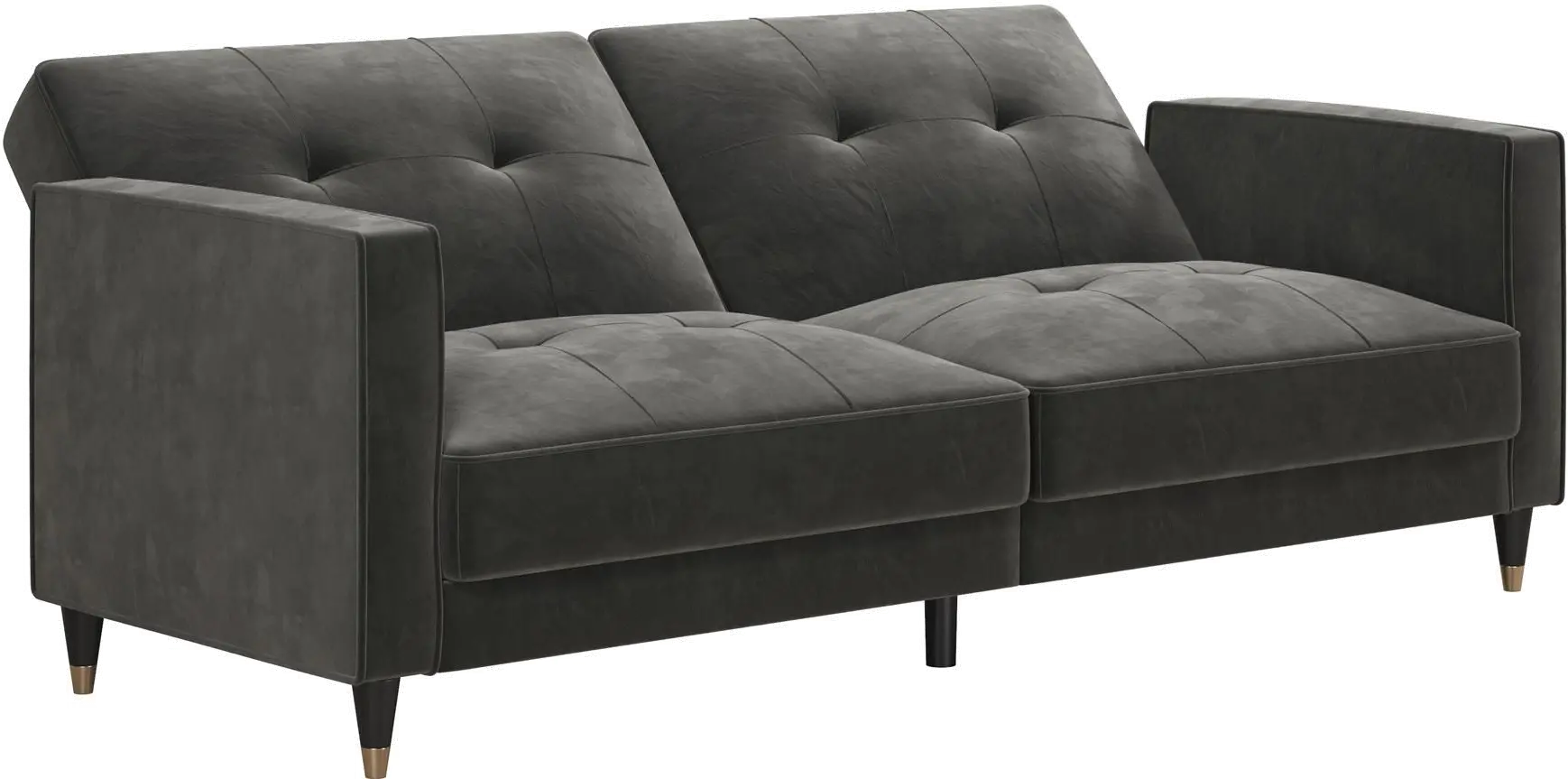 Penelope Dark Gray Velvet Sofa Bed-4