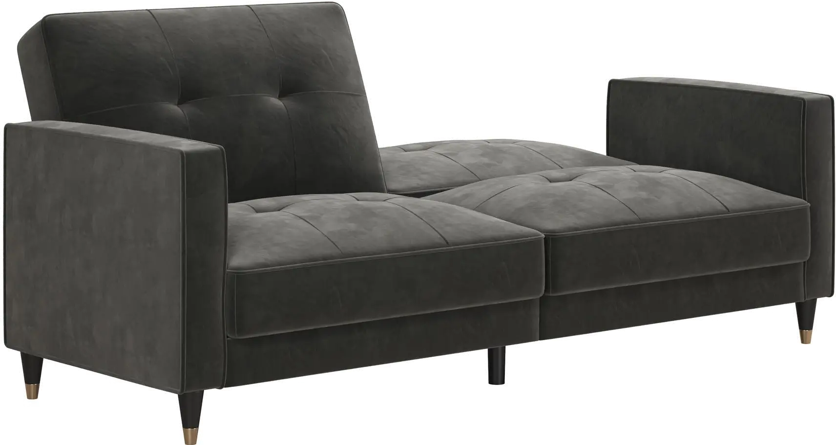 Penelope Dark Gray Velvet Sofa Bed-5