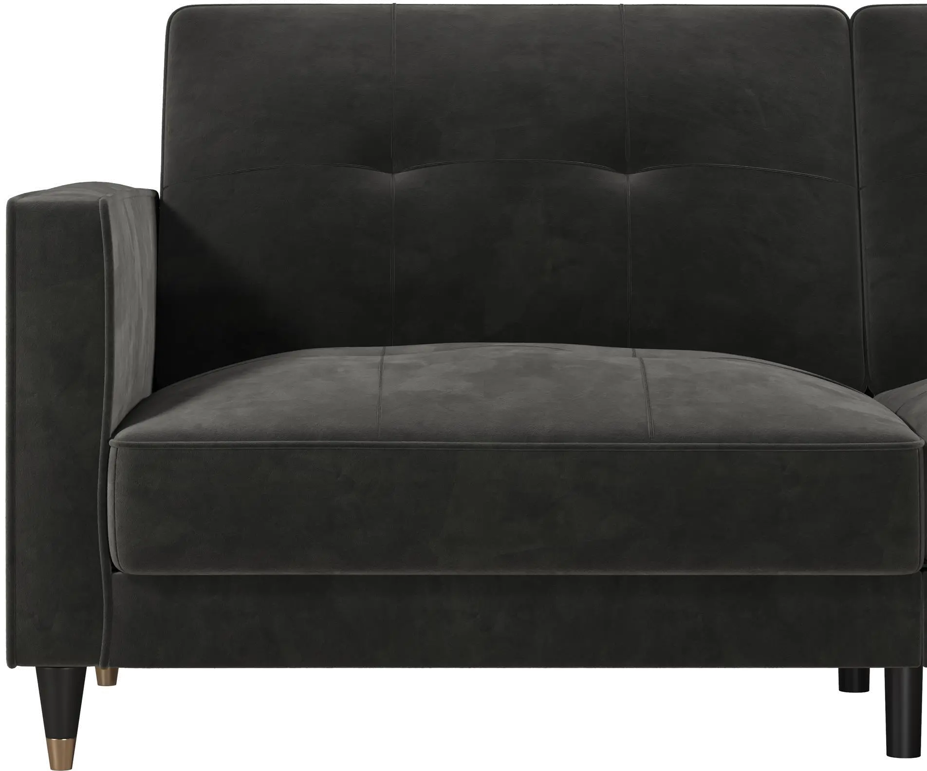 Penelope Dark Gray Velvet Sofa Bed-9