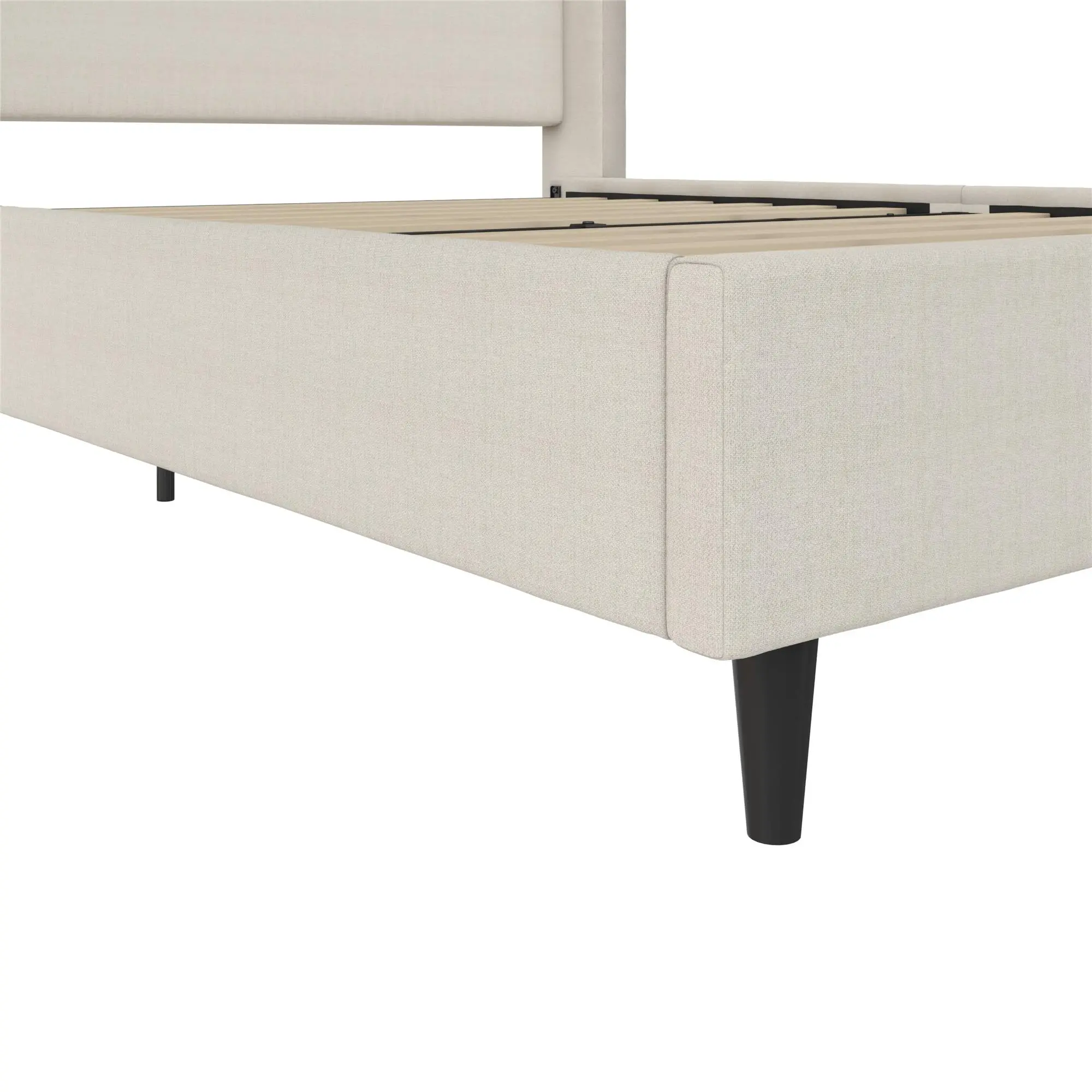 Eveline Ivory Upholstered Queen Bed-9