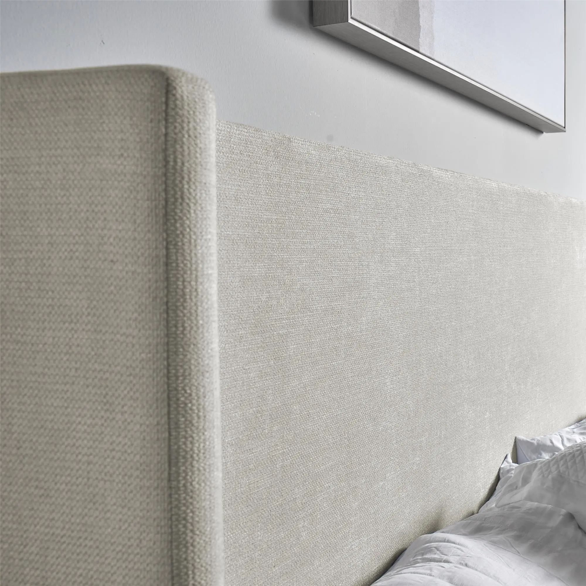 Eveline Ivory Upholstered Queen Bed-3