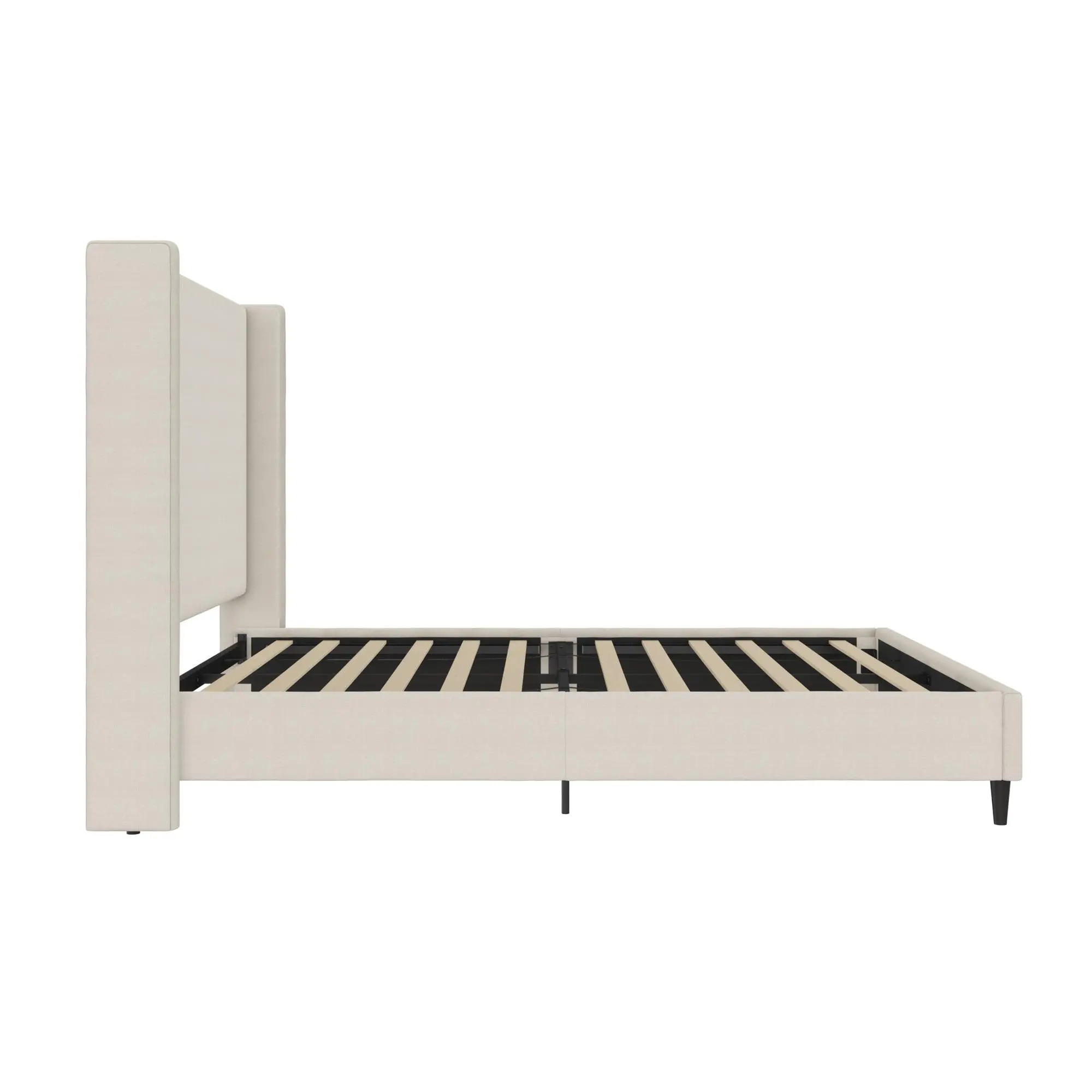 Eveline Ivory Upholstered Queen Bed-5