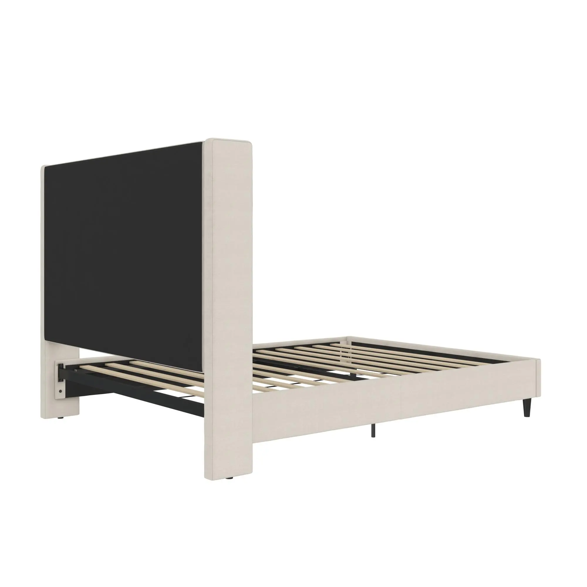 Eveline Ivory Upholstered Queen Bed-6