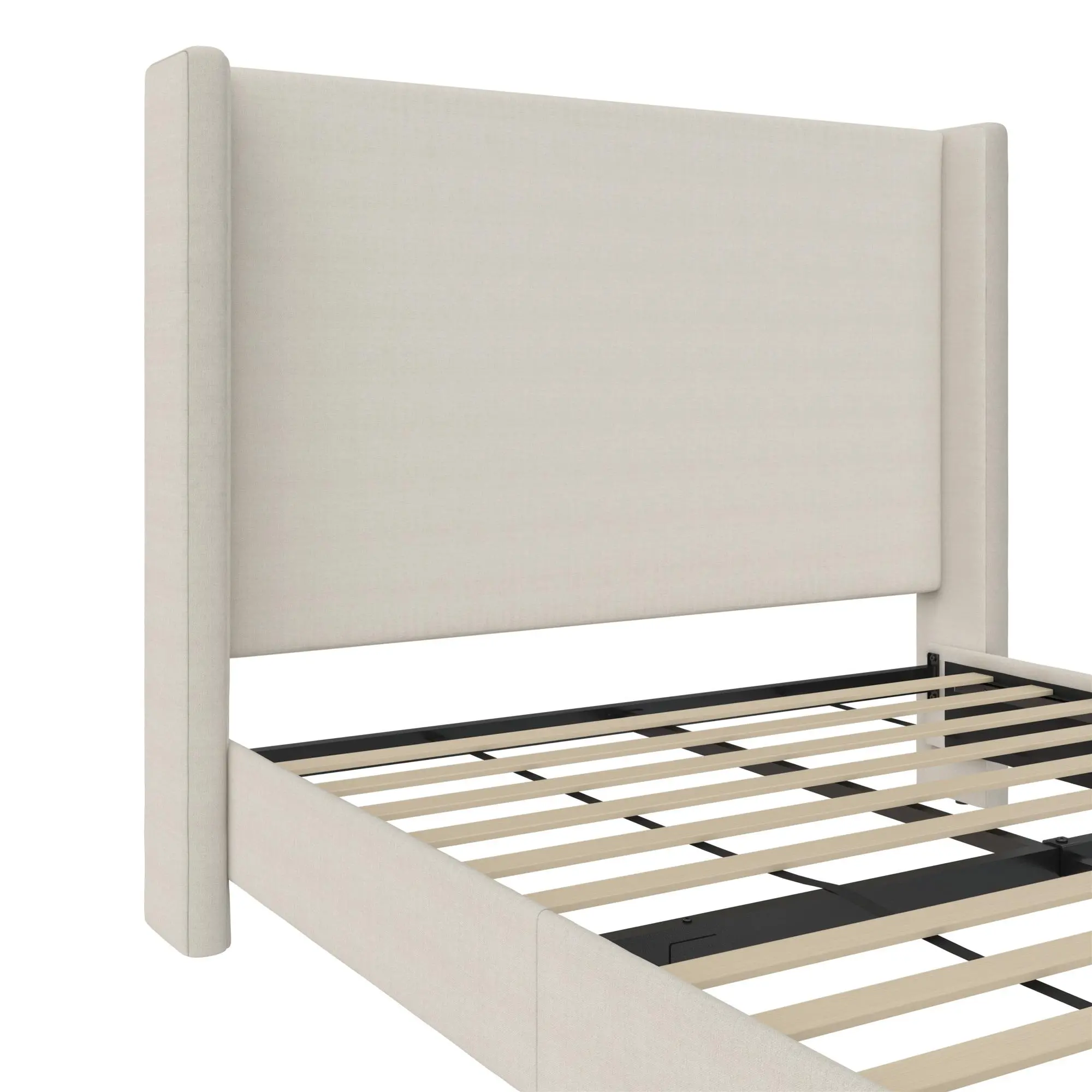 Eveline Ivory Upholstered Queen Bed-7