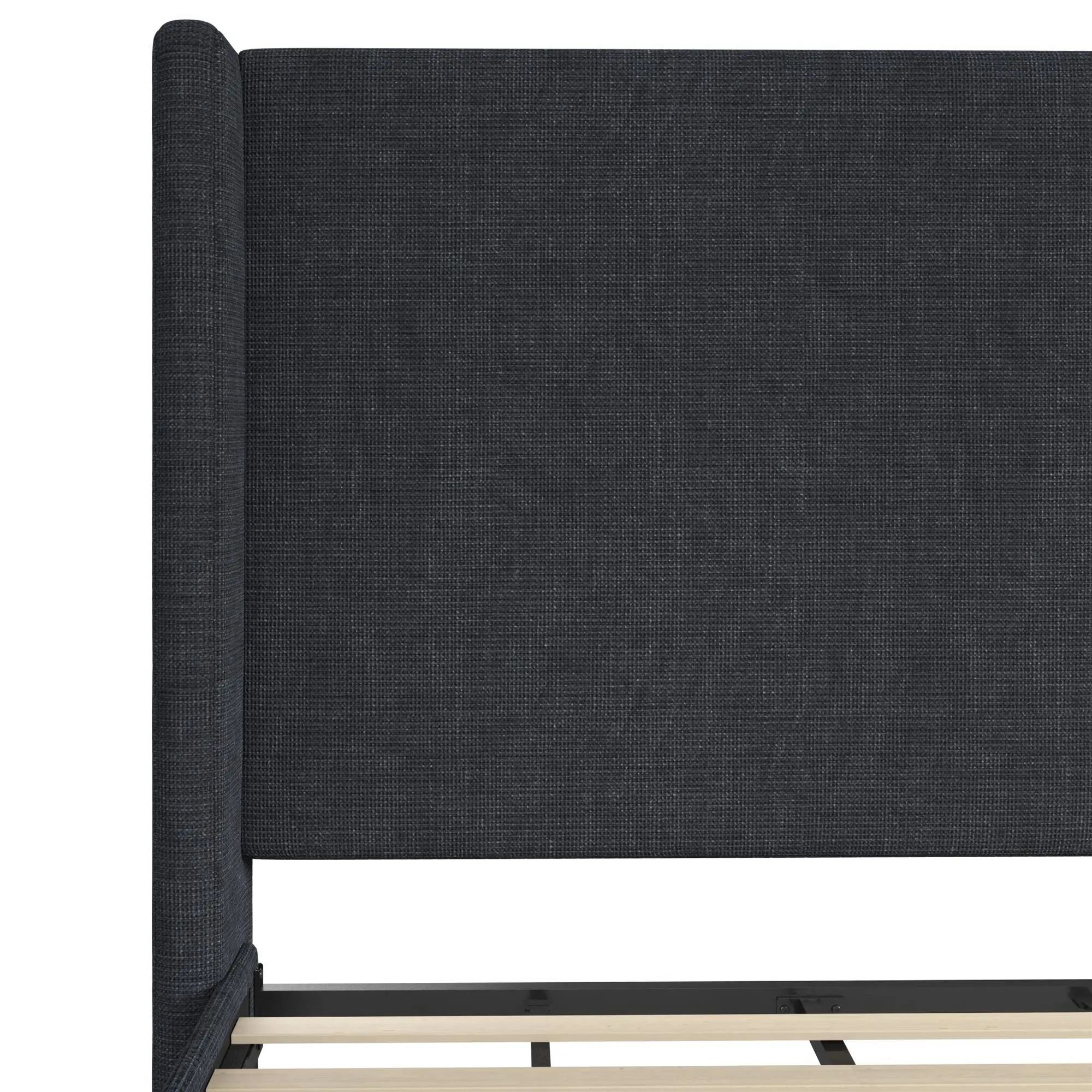 Eveline Dark Blue Upholstered King Bed-6