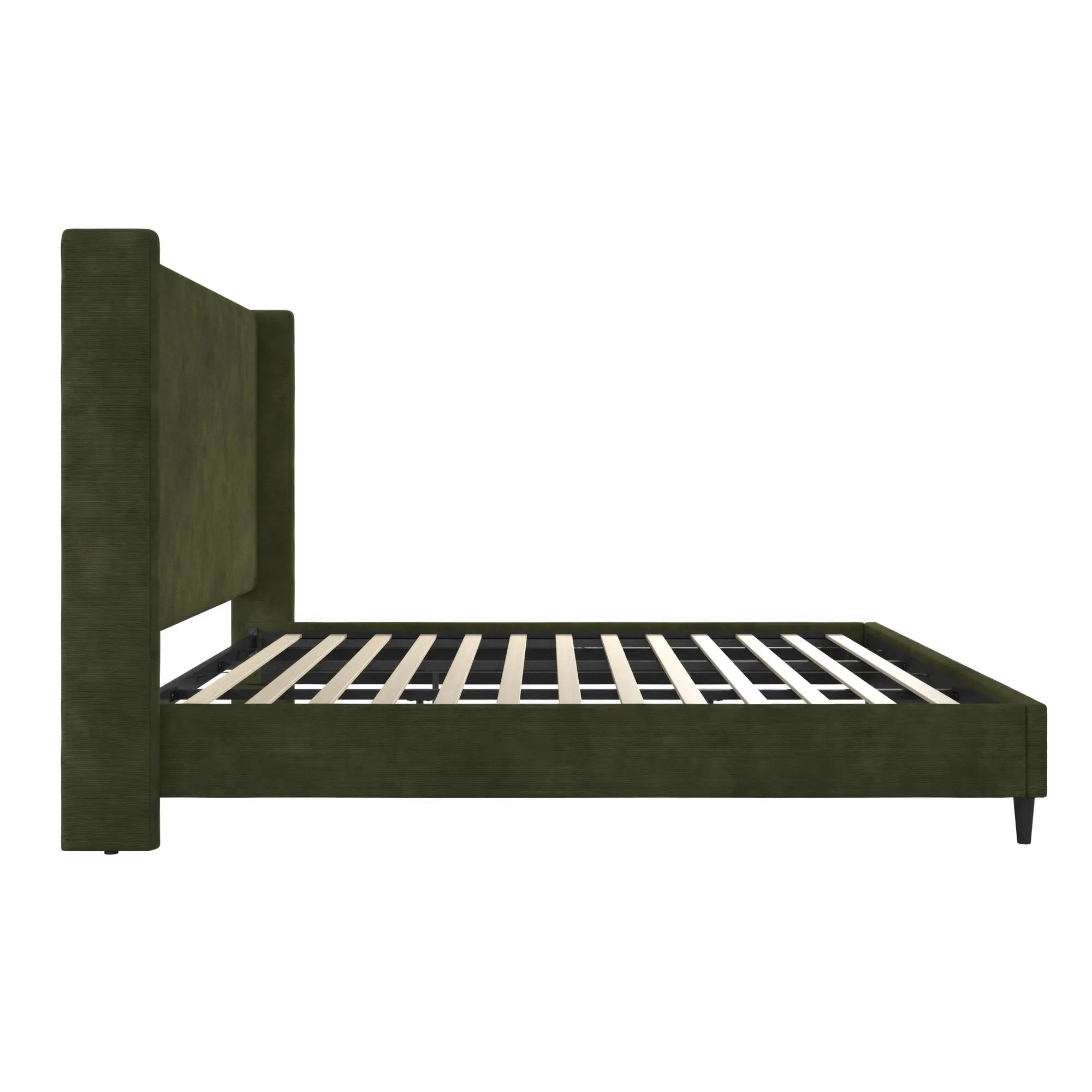 Eveline Dark Green Upholstered King Bed-4