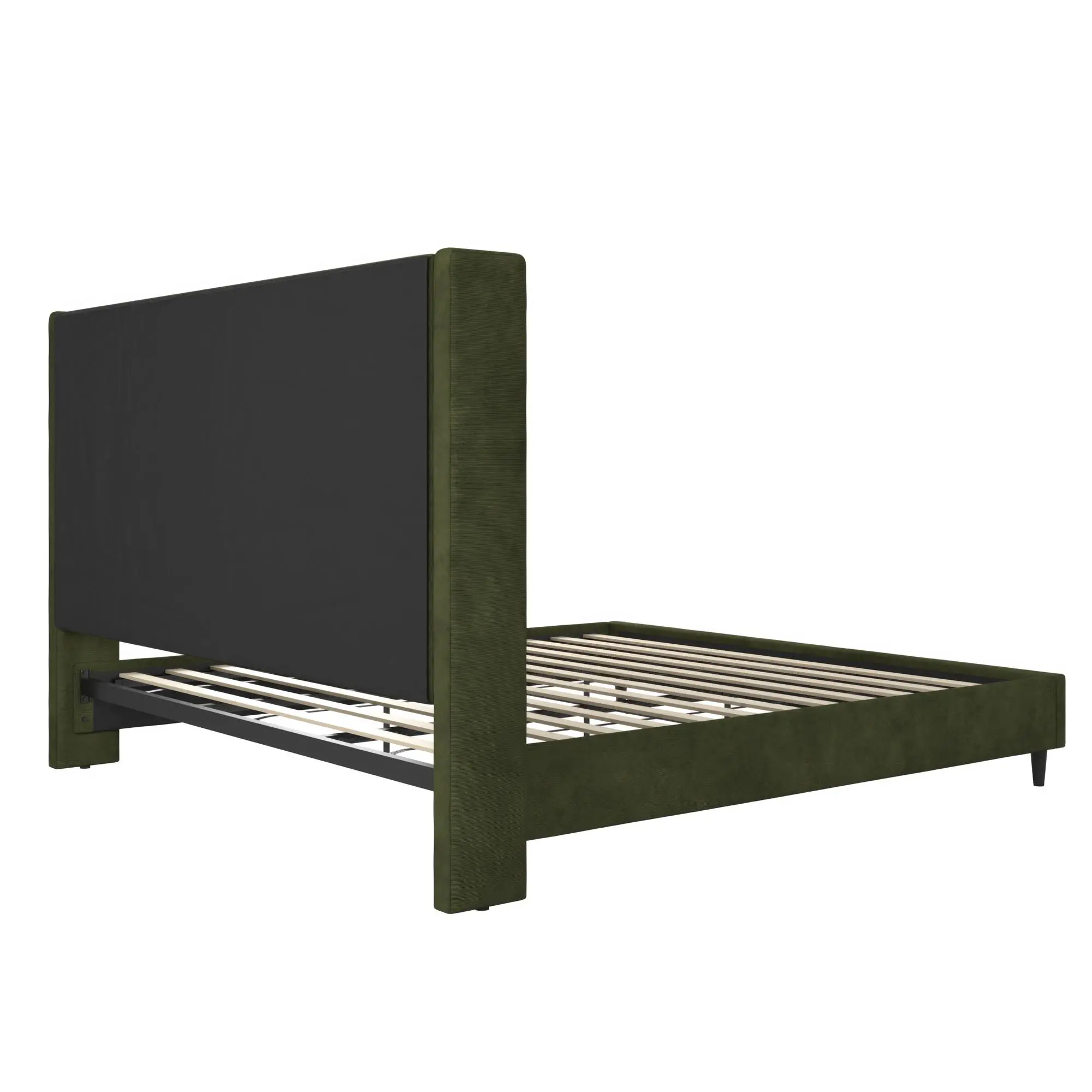 Eveline Dark Green Upholstered King Bed-5