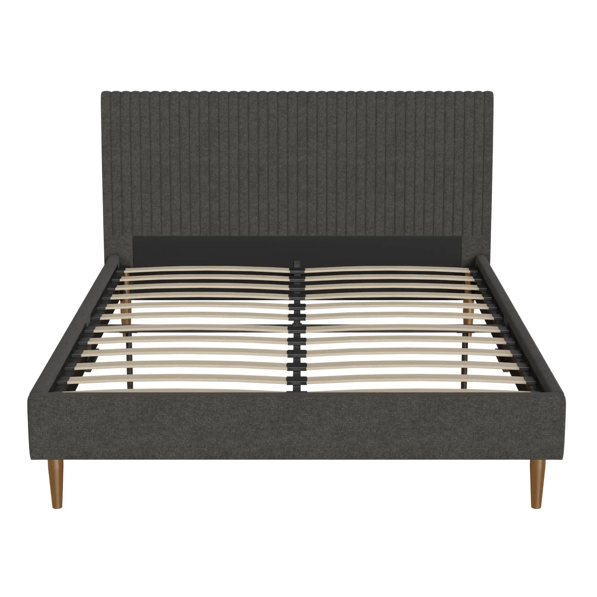 Mr. Kate Daphne Dark Gray Upholstered Full Bed-1