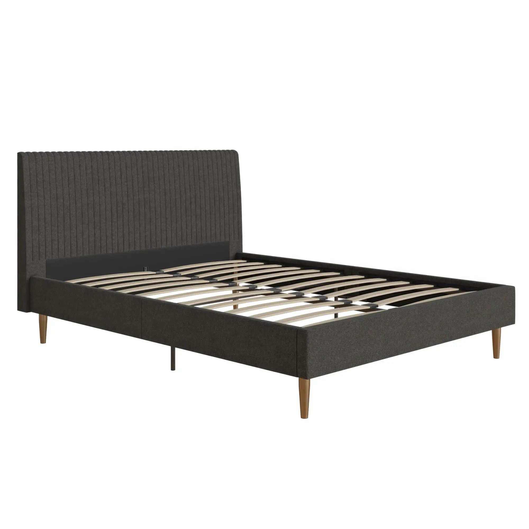 Mr. Kate Daphne Dark Gray Upholstered Full Bed-3