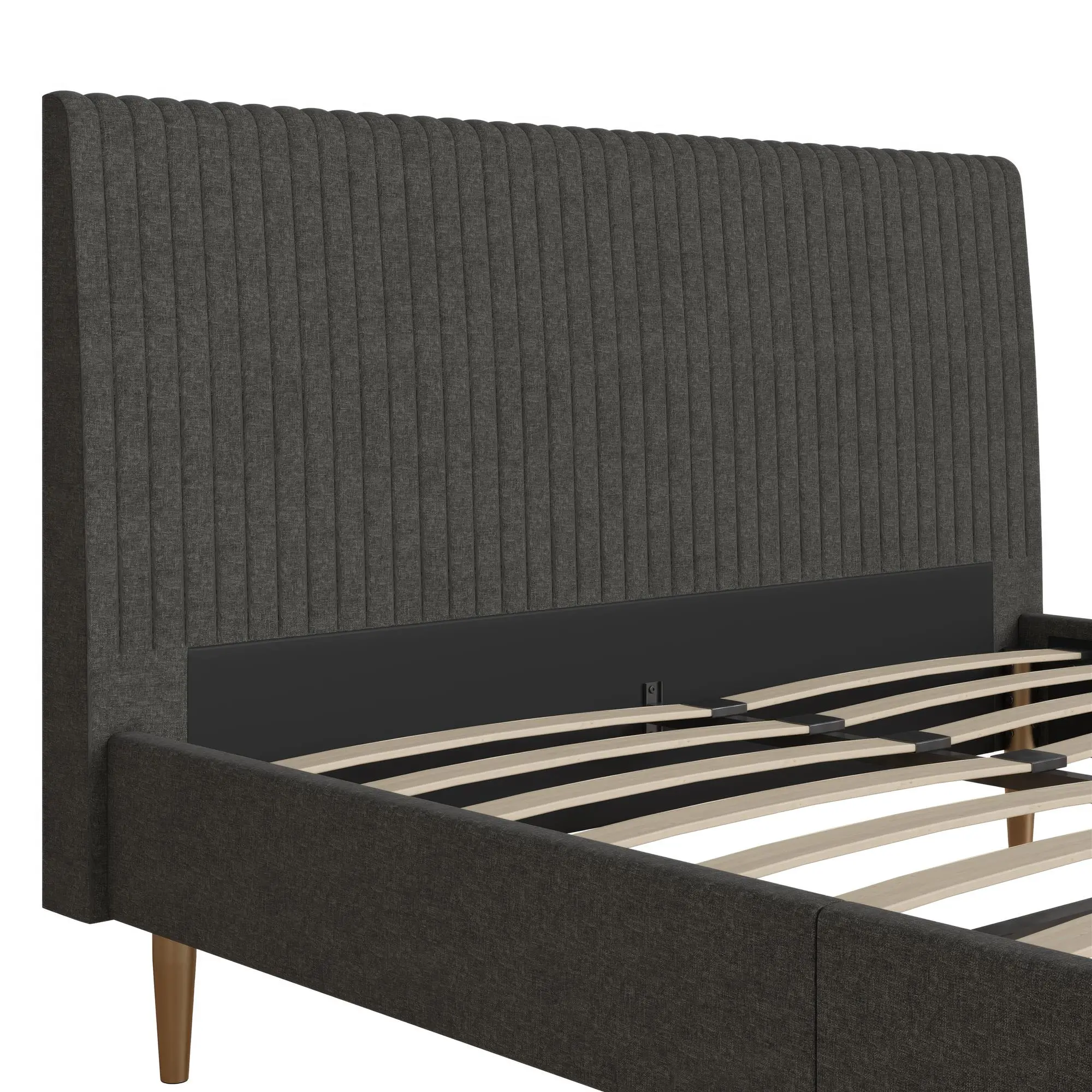 Mr. Kate Daphne Dark Gray Upholstered Full Bed-6