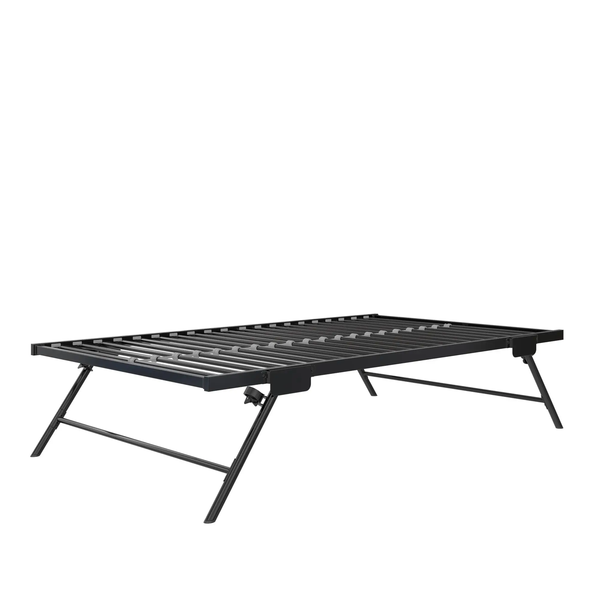 Oddny Black Metal Twin Daybed with Pop Up Trundle Bed-10