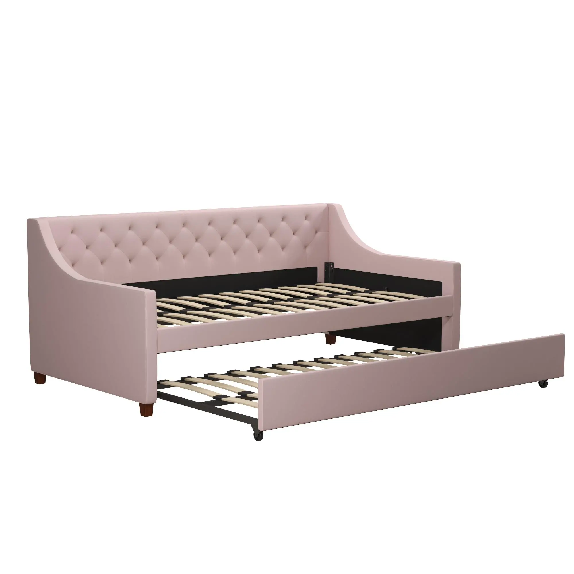 Her Majesty Light Pink Twin Daybed with Trundle-4