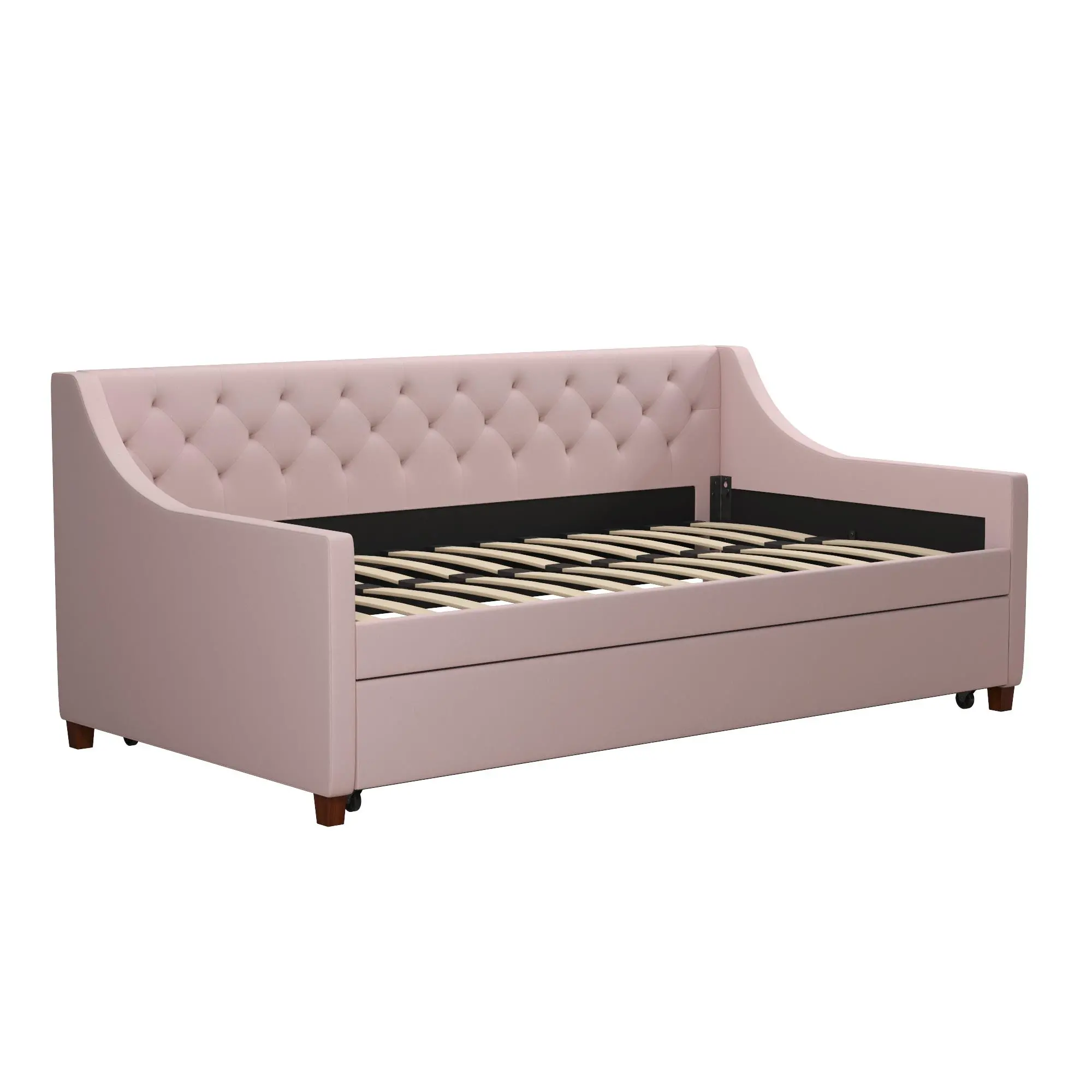 Her Majesty Light Pink Twin Daybed with Trundle-5