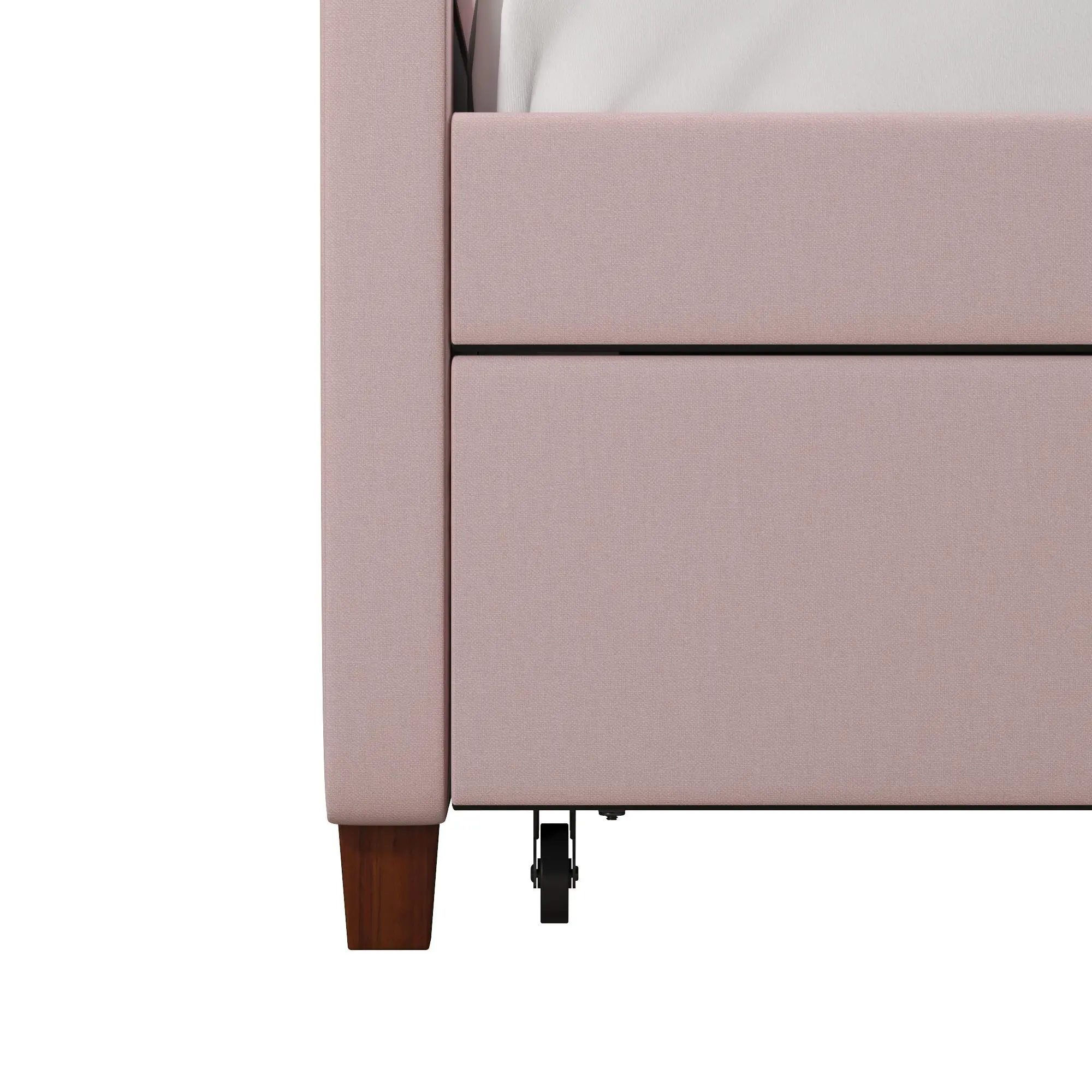Her Majesty Light Pink Twin Daybed with Trundle-8